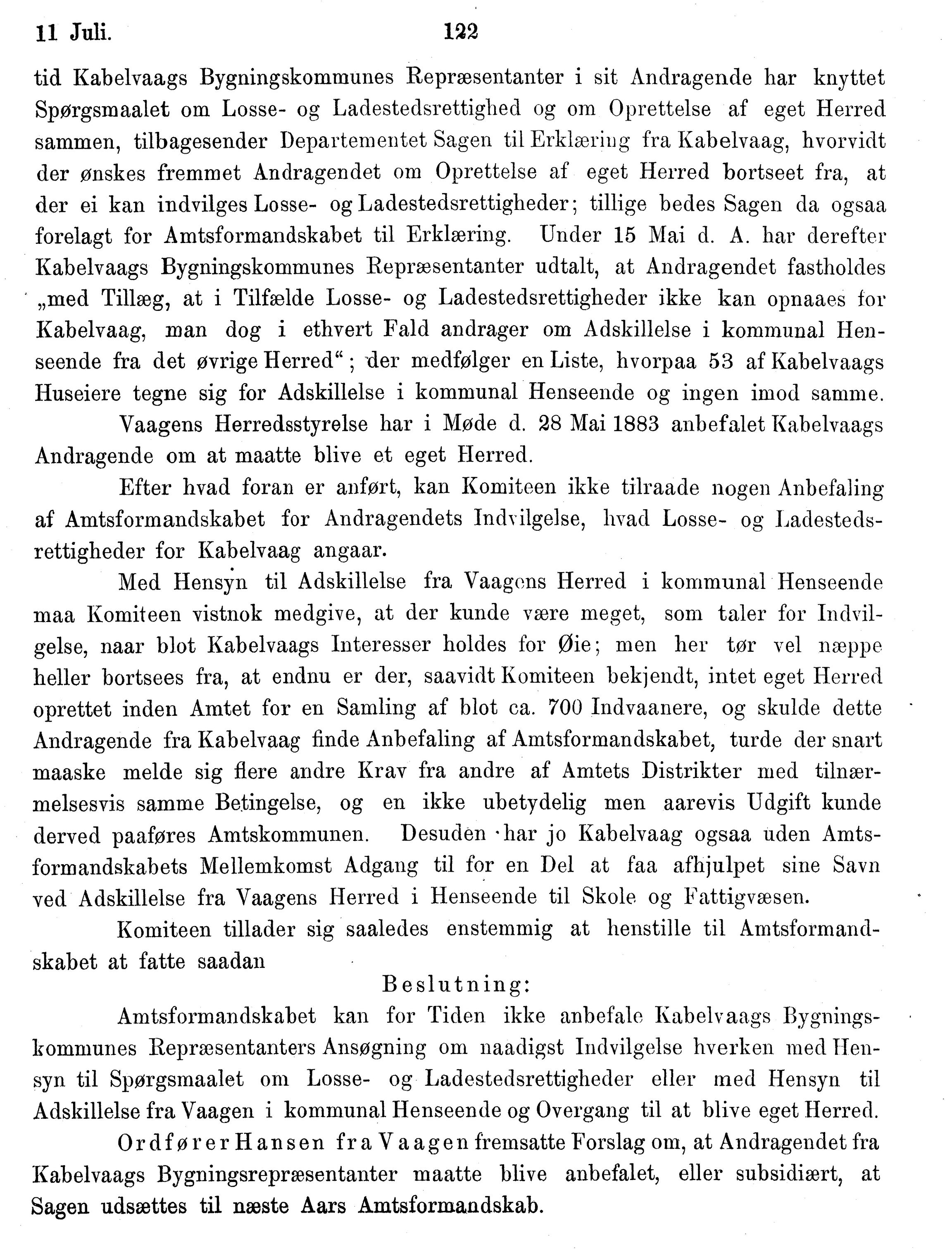 Nordland Fylkeskommune. Fylkestinget, AIN/NFK-17/176/A/Ac/L0014: Fylkestingsforhandlinger 1881-1885, 1881-1885