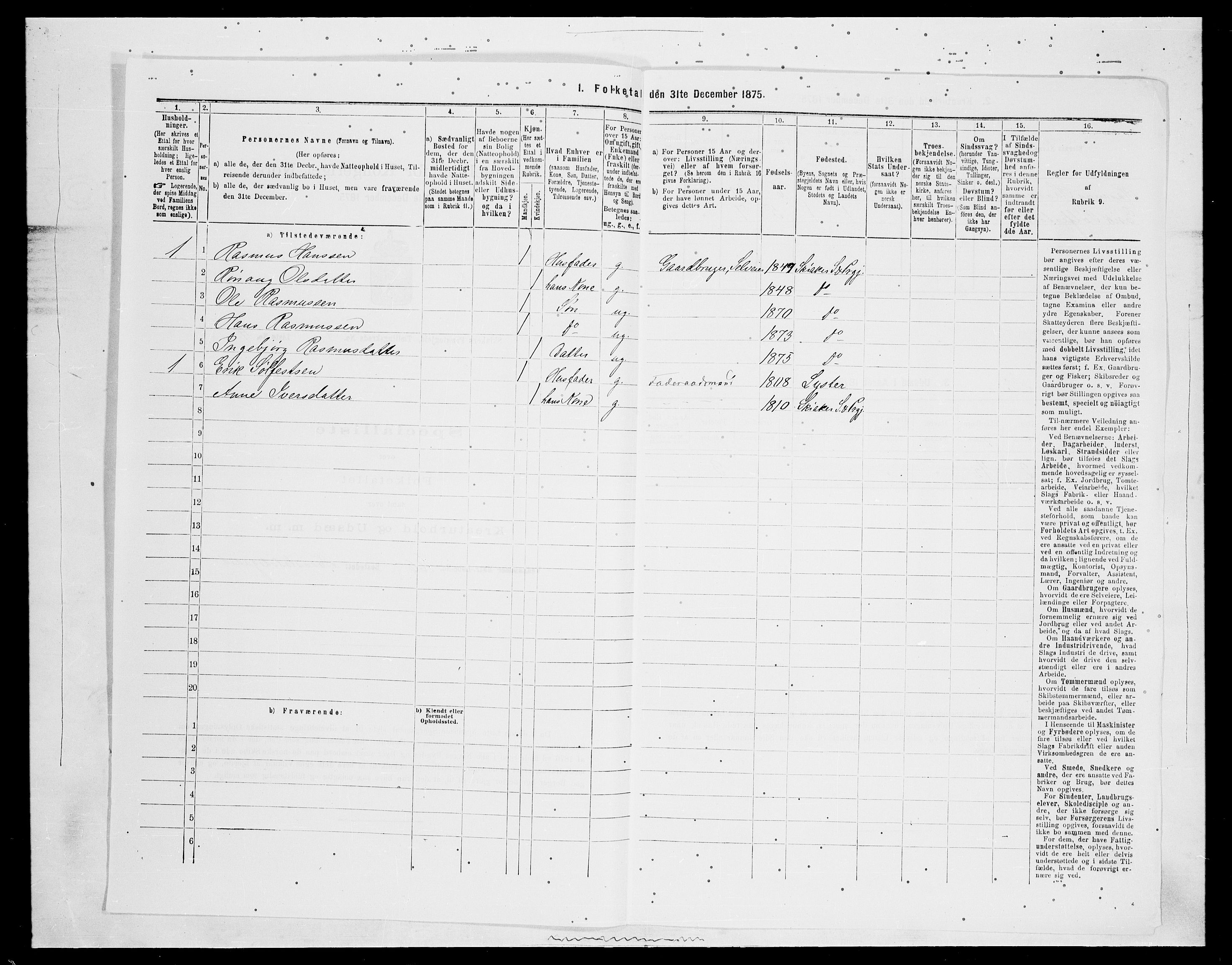 SAH, 1875 census for 0513P Skjåk, 1875, p. 168