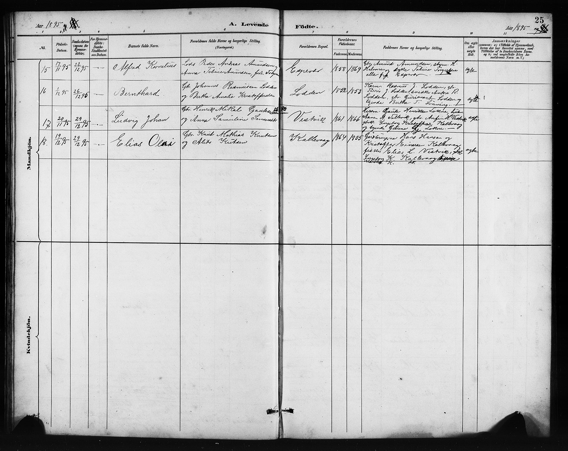 Finnås sokneprestembete, SAB/A-99925/H/Ha/Hab/Habc/L0002: Parish register (copy) no. C 2, 1887-1906, p. 25
