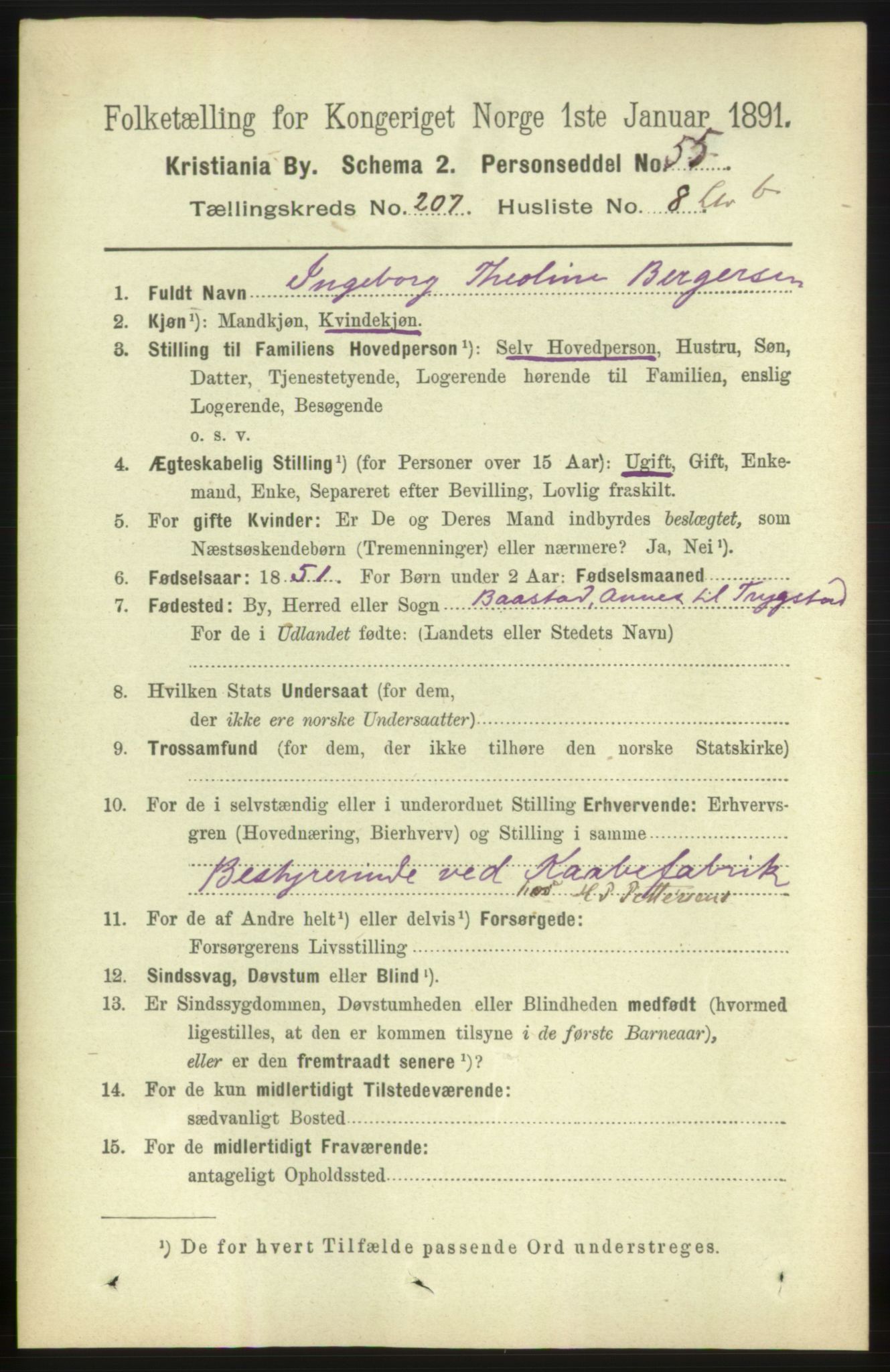 RA, 1891 census for 0301 Kristiania, 1891, p. 124781