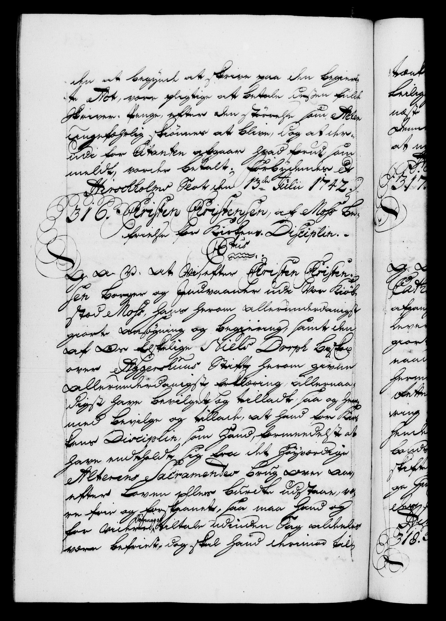 Danske Kanselli 1572-1799, AV/RA-EA-3023/F/Fc/Fca/Fcaa/L0032: Norske registre, 1741-1742, p. 601b