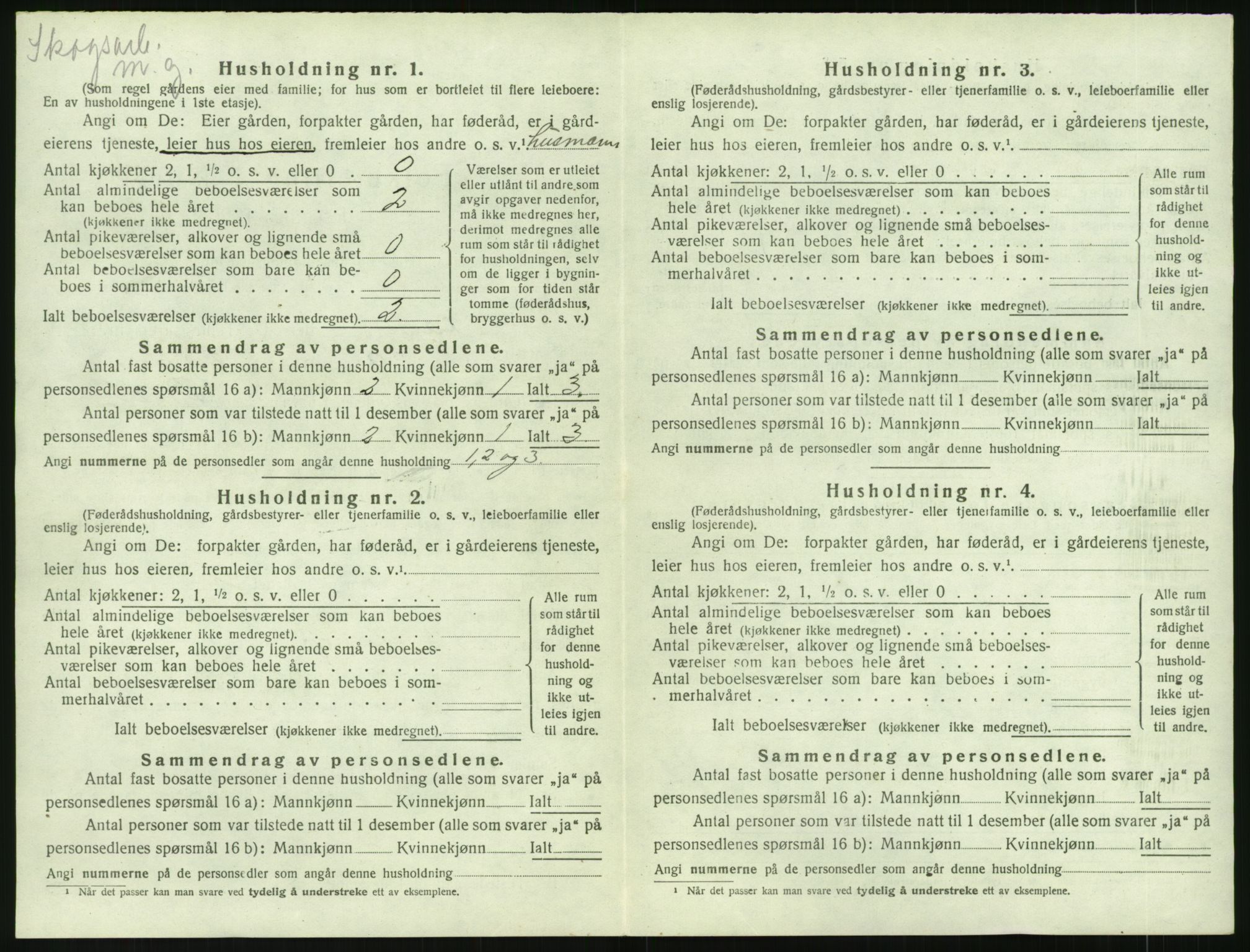 SAK, 1920 census for Åmli, 1920, p. 72