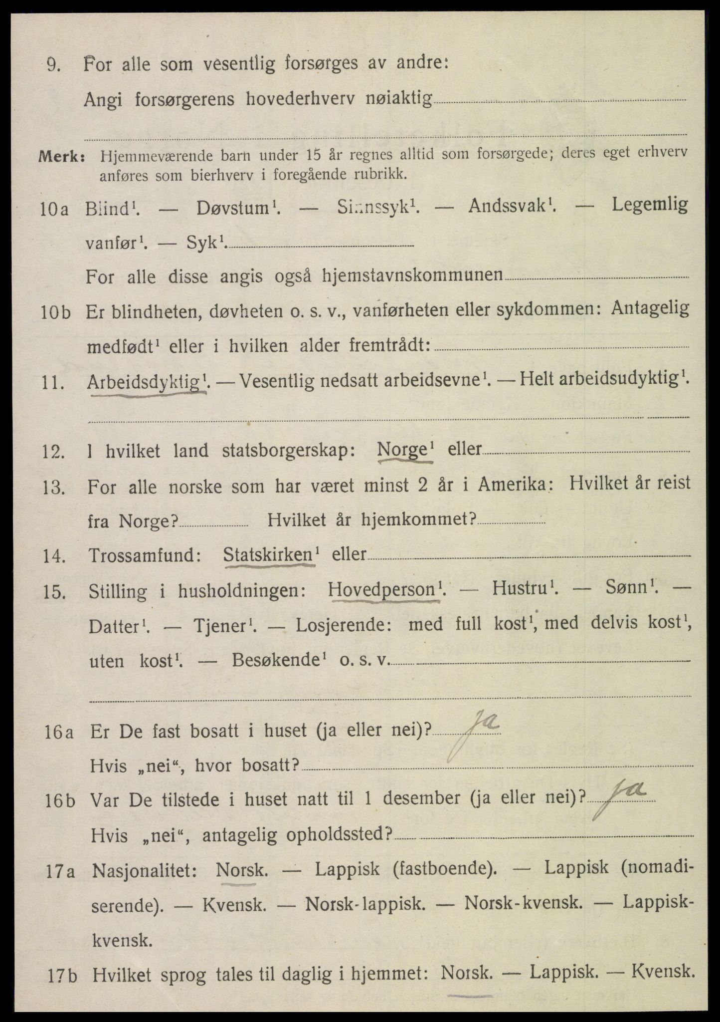 SAT, 1920 census for Kvam, 1920, p. 702