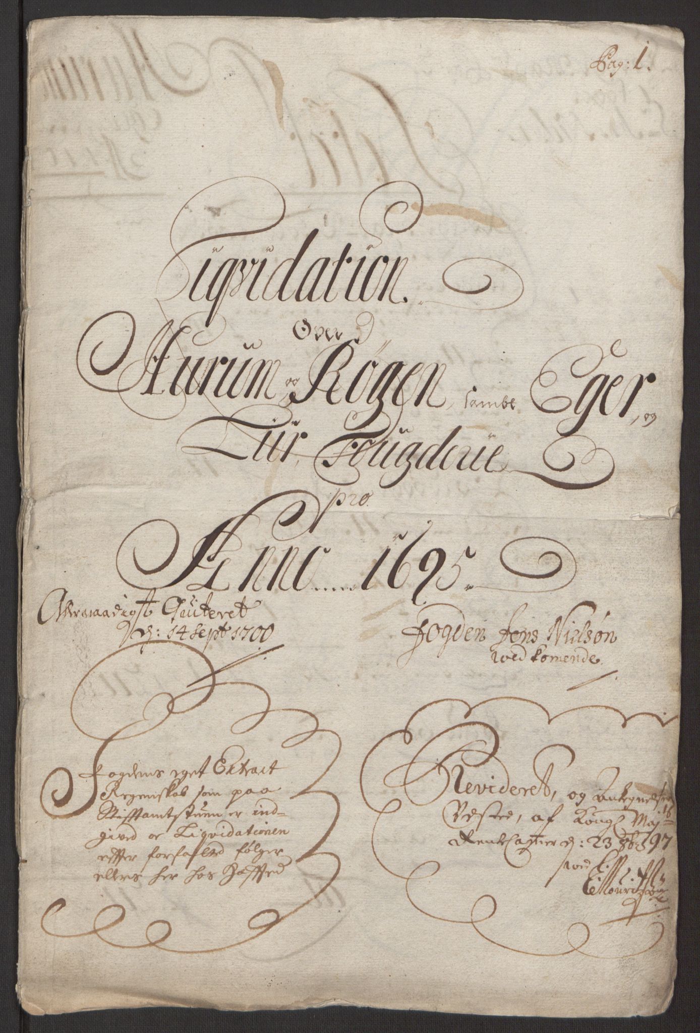 Rentekammeret inntil 1814, Reviderte regnskaper, Fogderegnskap, RA/EA-4092/R30/L1694: Fogderegnskap Hurum, Røyken, Eiker og Lier, 1694-1696, p. 151