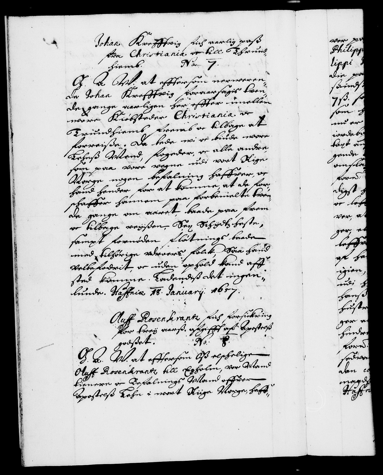 Danske Kanselli 1572-1799, RA/EA-3023/F/Fc/Fca/Fcaa/L0009: Norske registre (mikrofilm), 1657-1660, p. 4b
