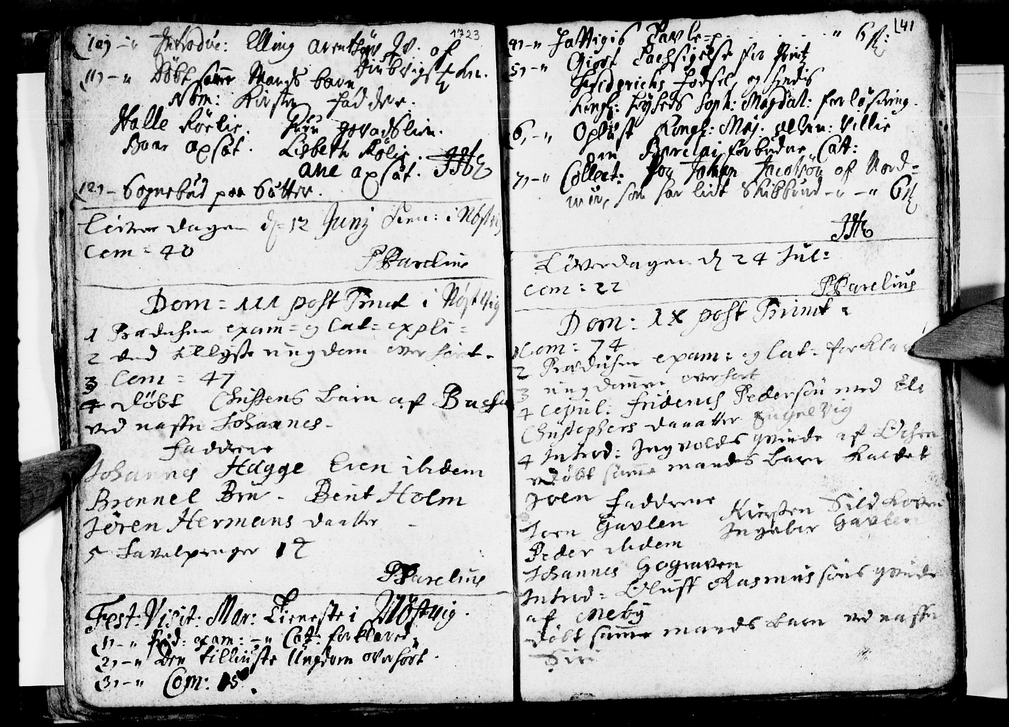 Ministerialprotokoller, klokkerbøker og fødselsregistre - Nordland, SAT/A-1459/814/L0221: Parish register (official) no. 814A02, 1718-1762, p. 41