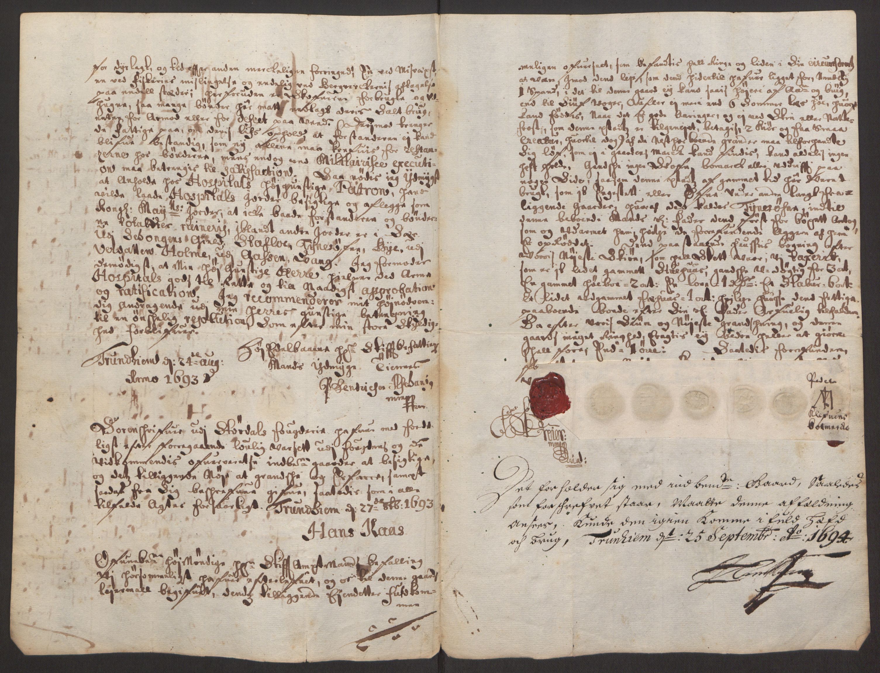 Rentekammeret inntil 1814, Reviderte regnskaper, Fogderegnskap, AV/RA-EA-4092/R62/L4186: Fogderegnskap Stjørdal og Verdal, 1693-1694, p. 267