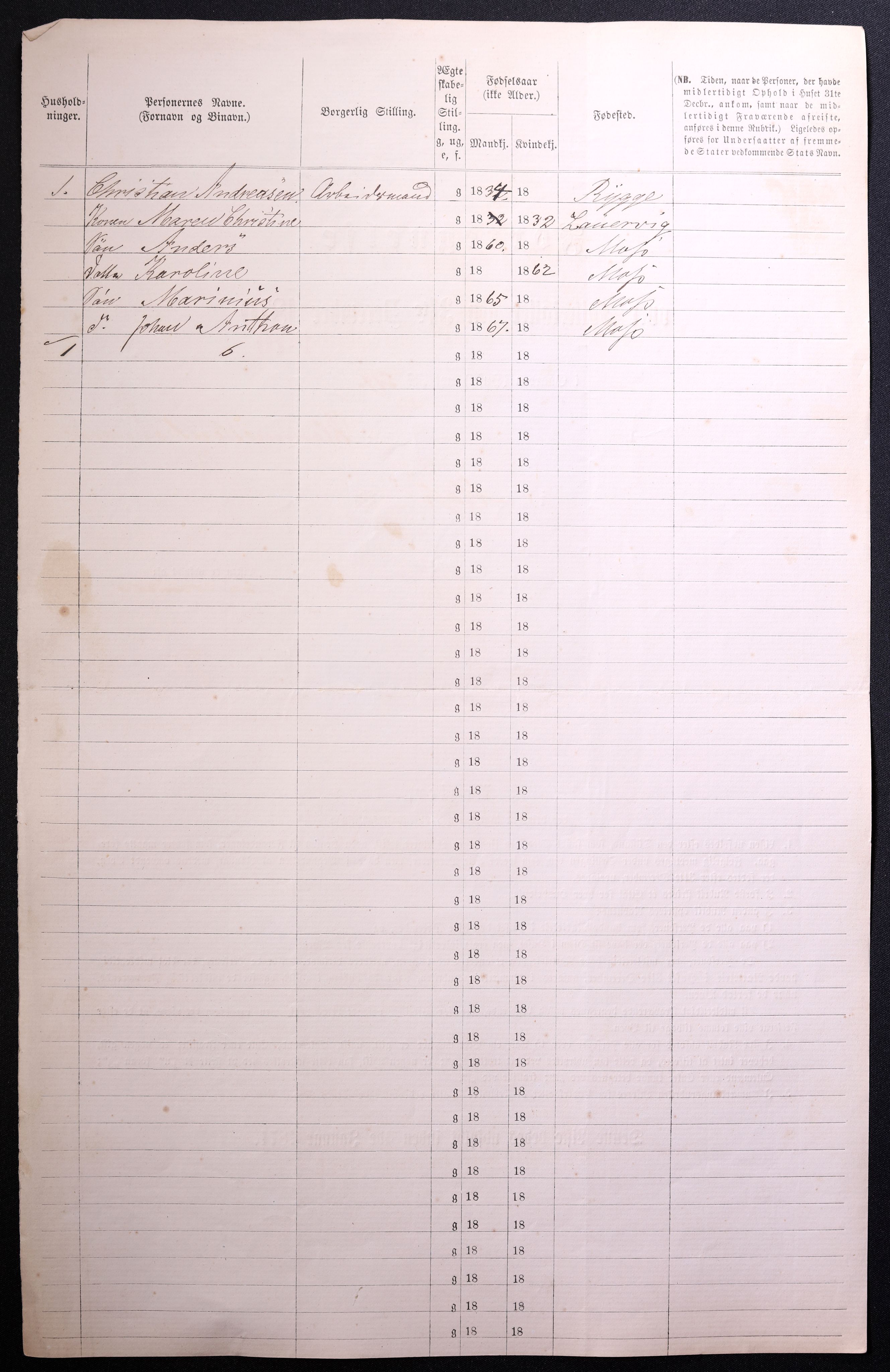 RA, 1870 census for 0104 Moss, 1870, p. 346