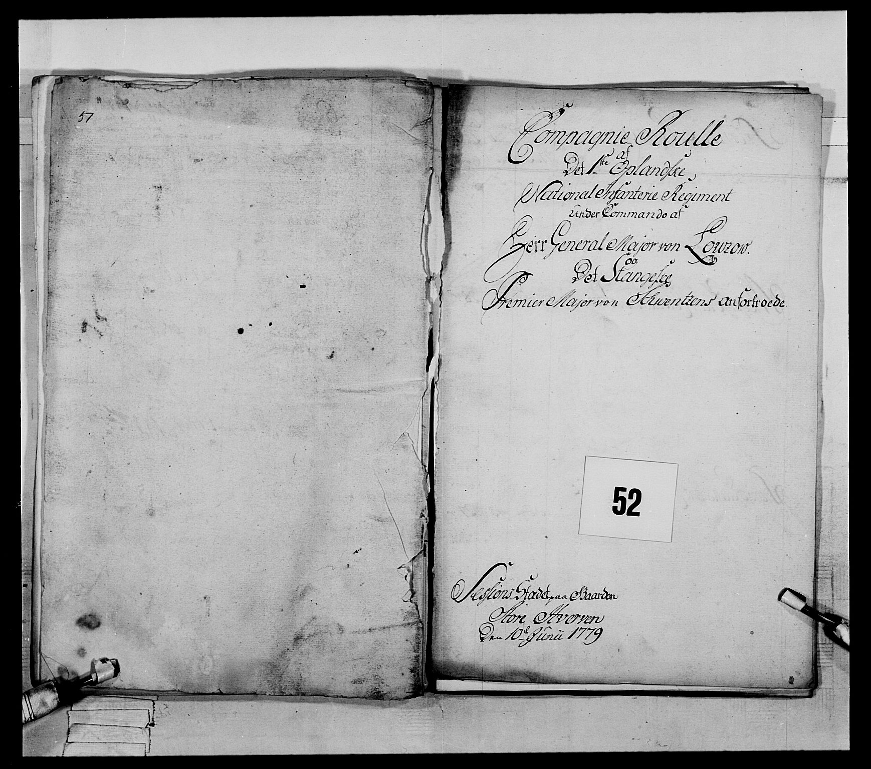 Generalitets- og kommissariatskollegiet, Det kongelige norske kommissariatskollegium, AV/RA-EA-5420/E/Eh/L0059: 1. Opplandske nasjonale infanteriregiment, 1775-1783, p. 375