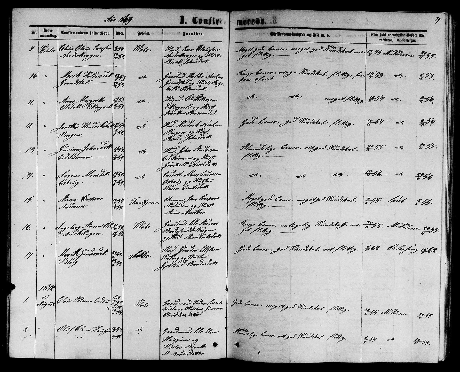 Ministerialprotokoller, klokkerbøker og fødselsregistre - Sør-Trøndelag, SAT/A-1456/618/L0451: Parish register (copy) no. 618C02, 1865-1883, p. 79