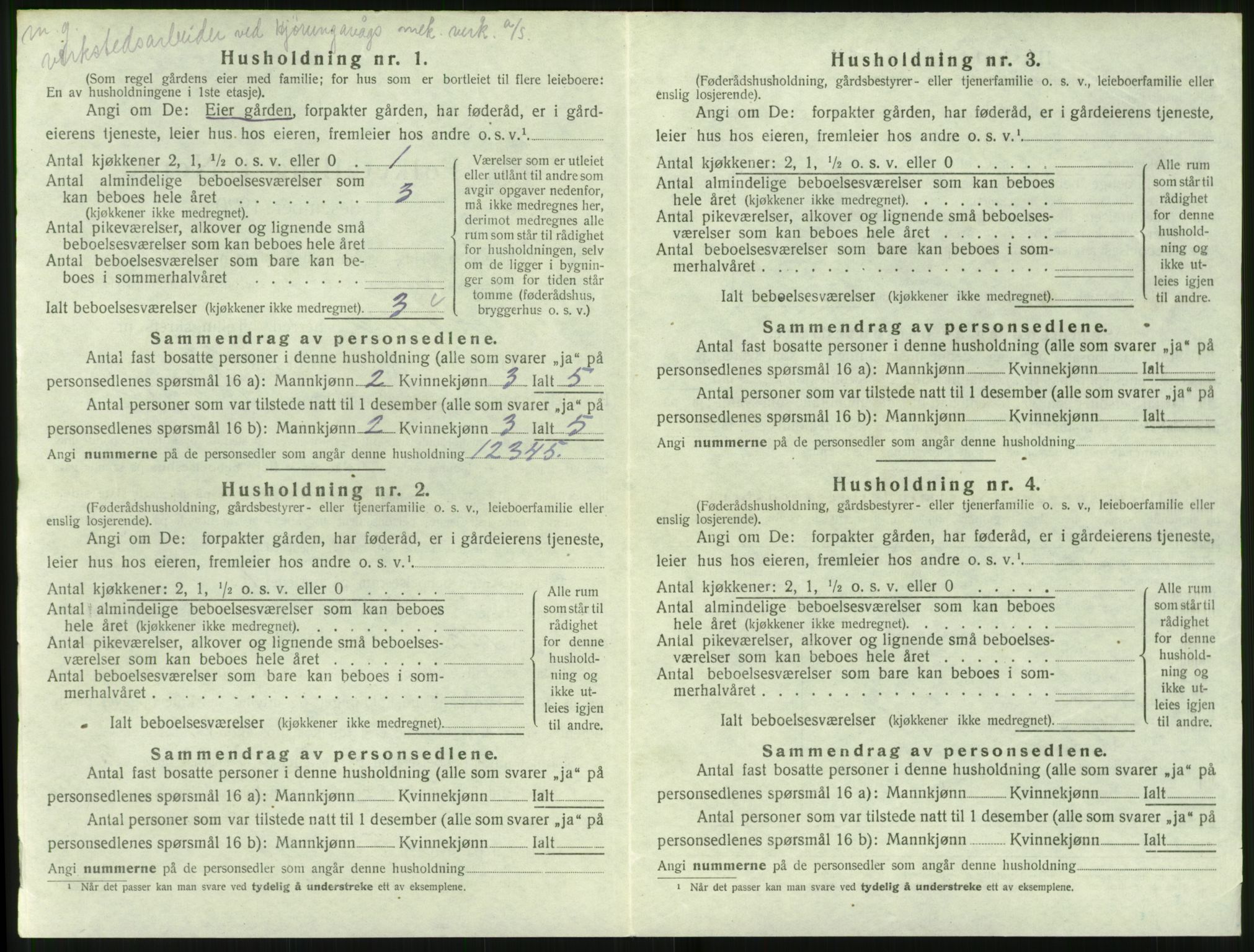 SAT, 1920 census for Hareid, 1920, p. 618