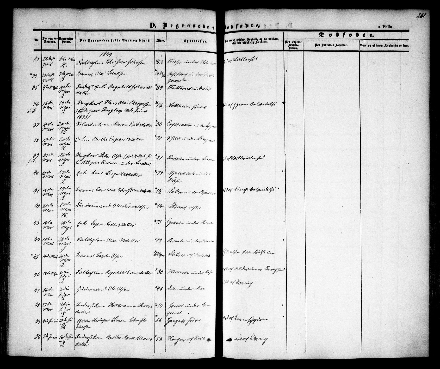 Høland prestekontor Kirkebøker, SAO/A-10346a/F/Fa/L0009: Parish register (official) no. I 9, 1846-1853, p. 261