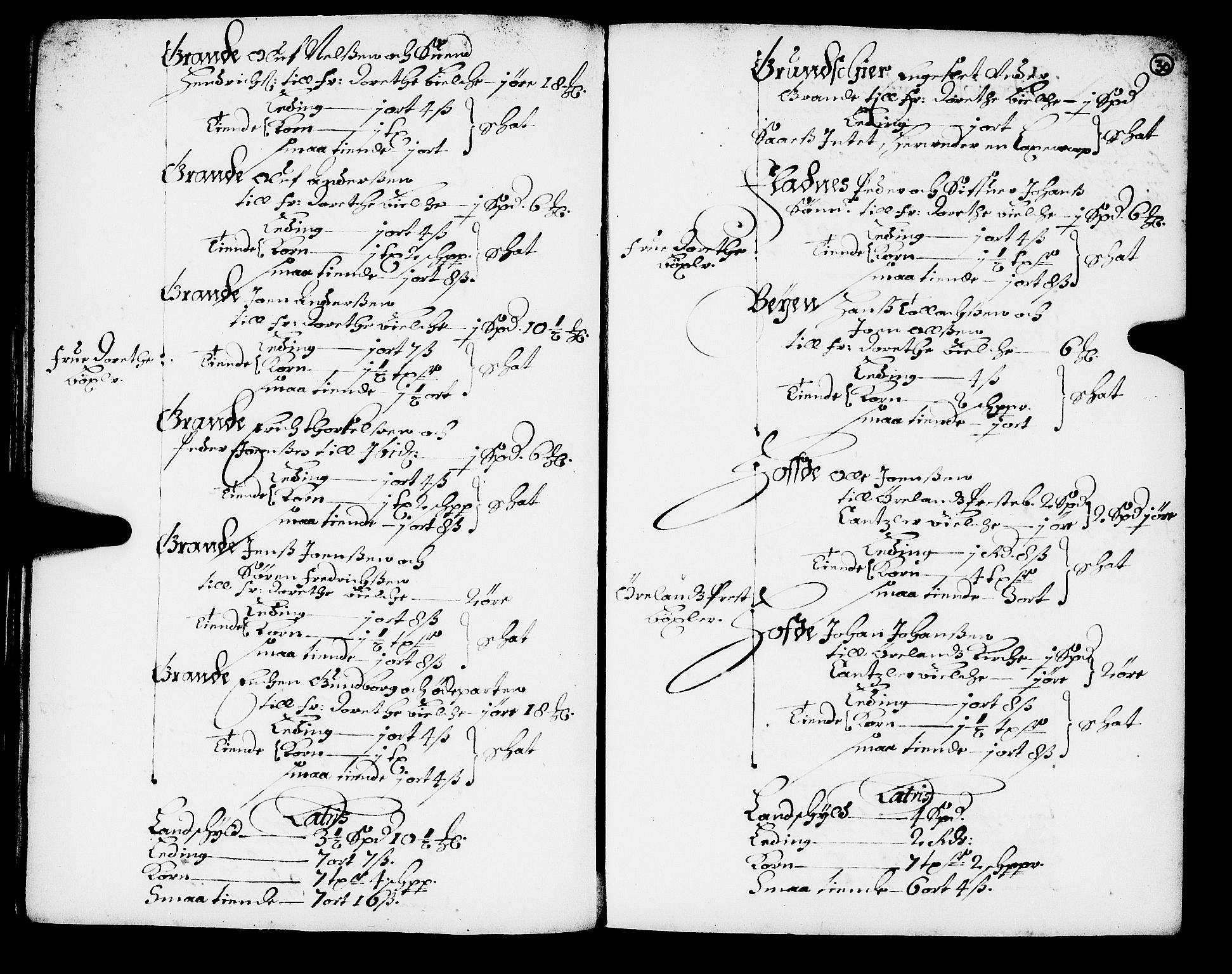 Rentekammeret inntil 1814, Realistisk ordnet avdeling, AV/RA-EA-4070/N/Nb/Nba/L0049: Fosen fogderi, 1668, p. 29b-30a