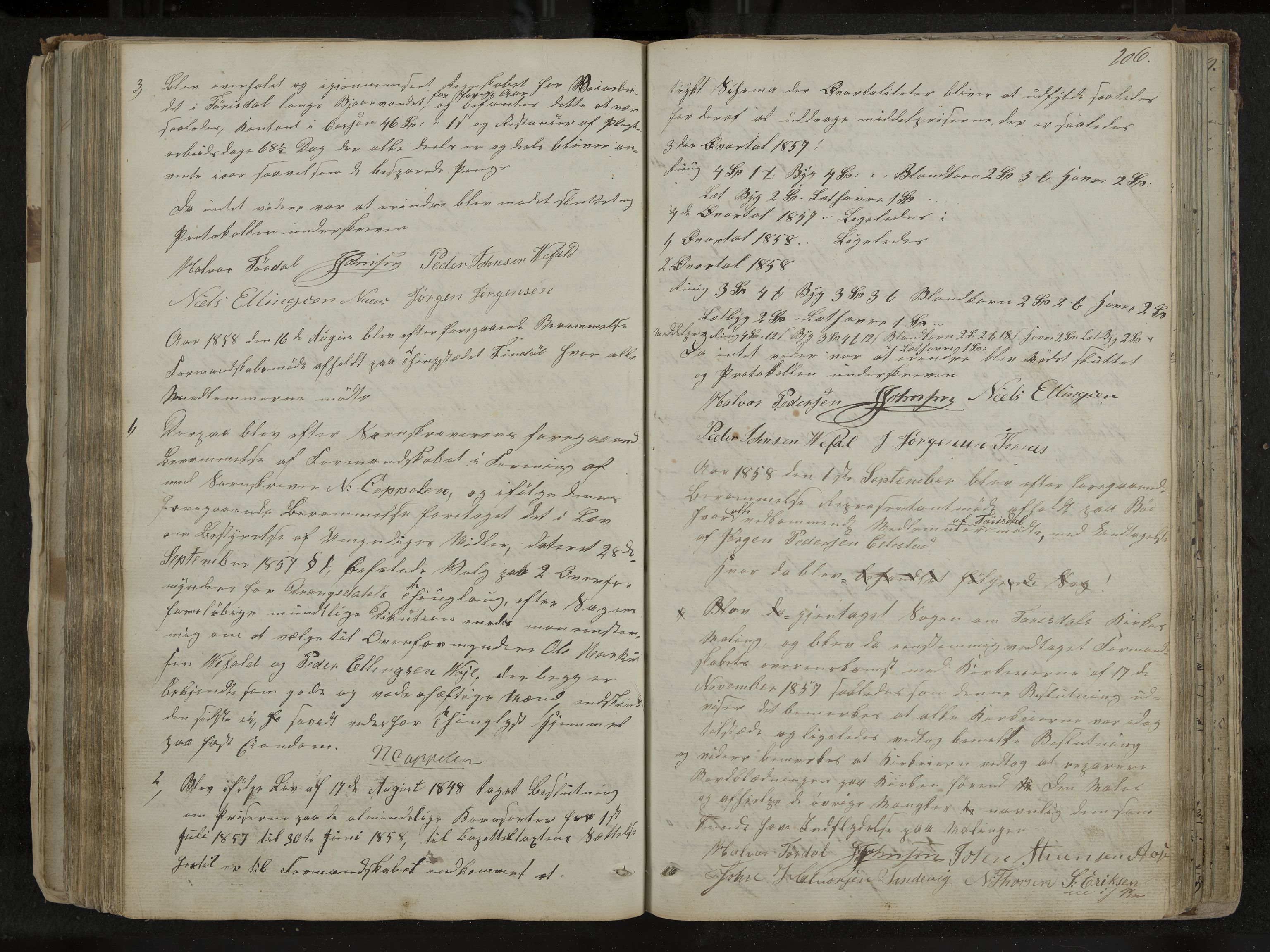 Drangedal formannskap og sentraladministrasjon, IKAK/0817021/A/L0001: Møtebok, 1837-1870, p. 206