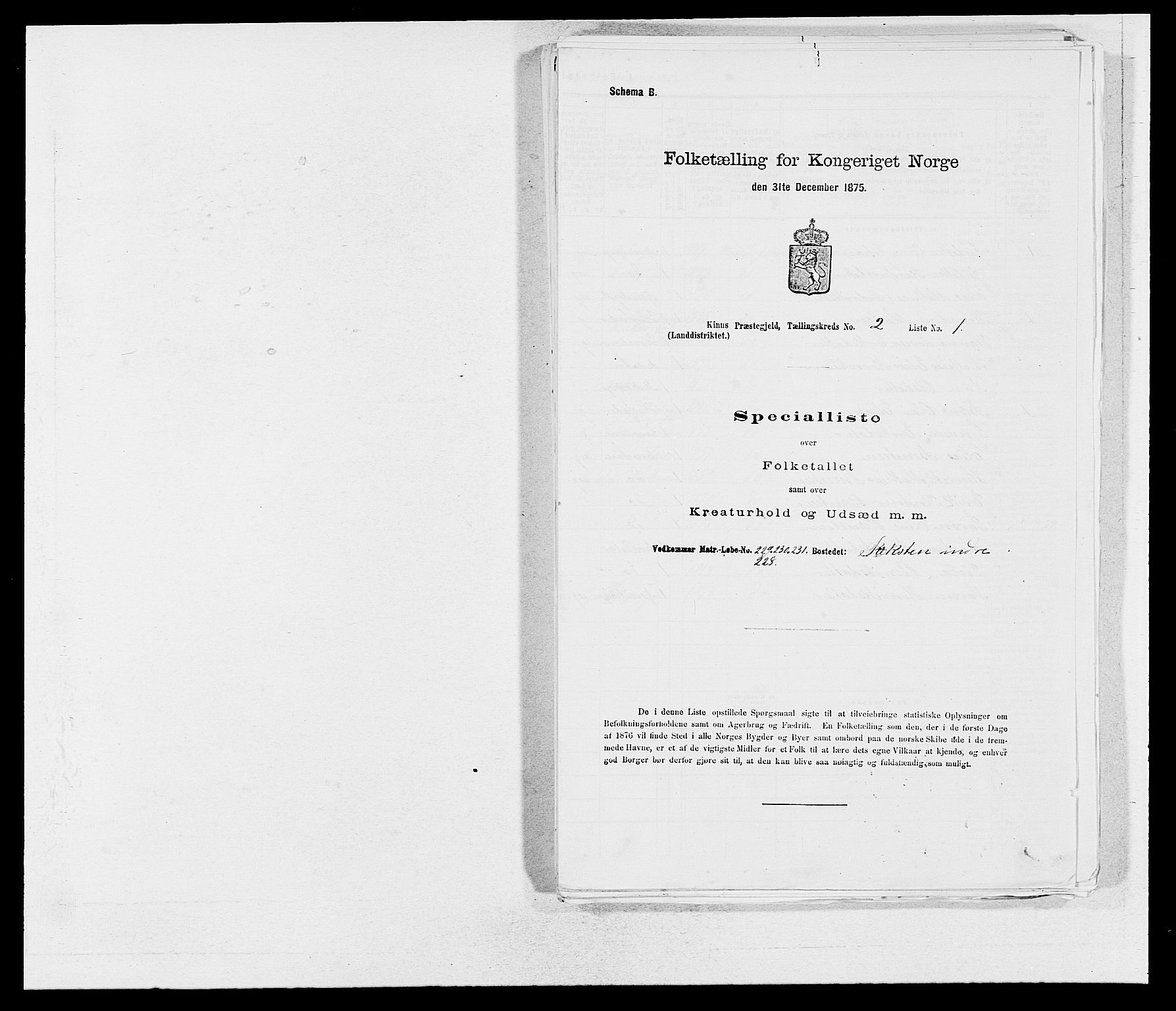 SAB, 1875 census for 1437L Kinn/Kinn og Svanøy, 1875, p. 165