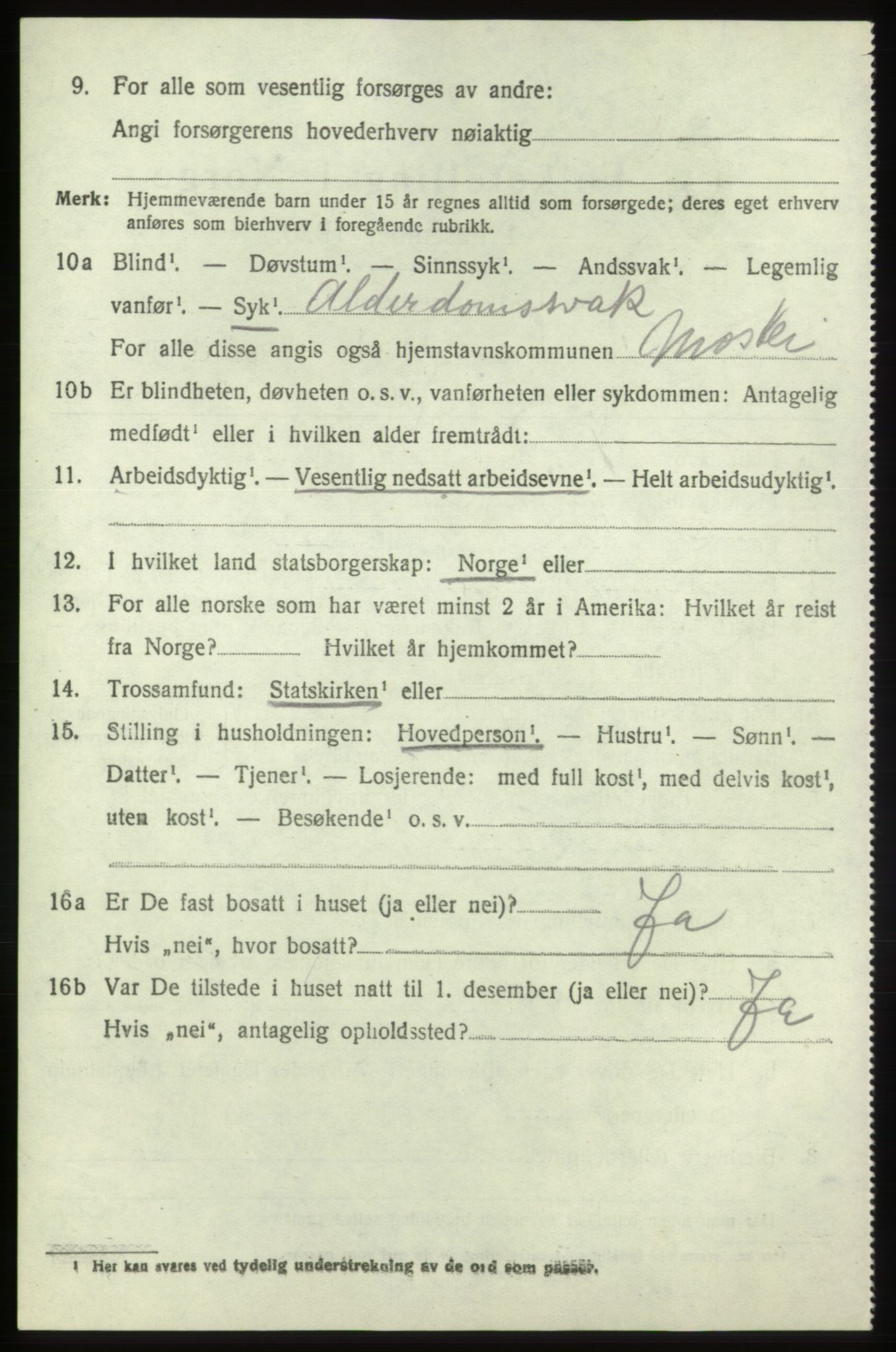 SAB, 1920 census for Moster, 1920, p. 2548