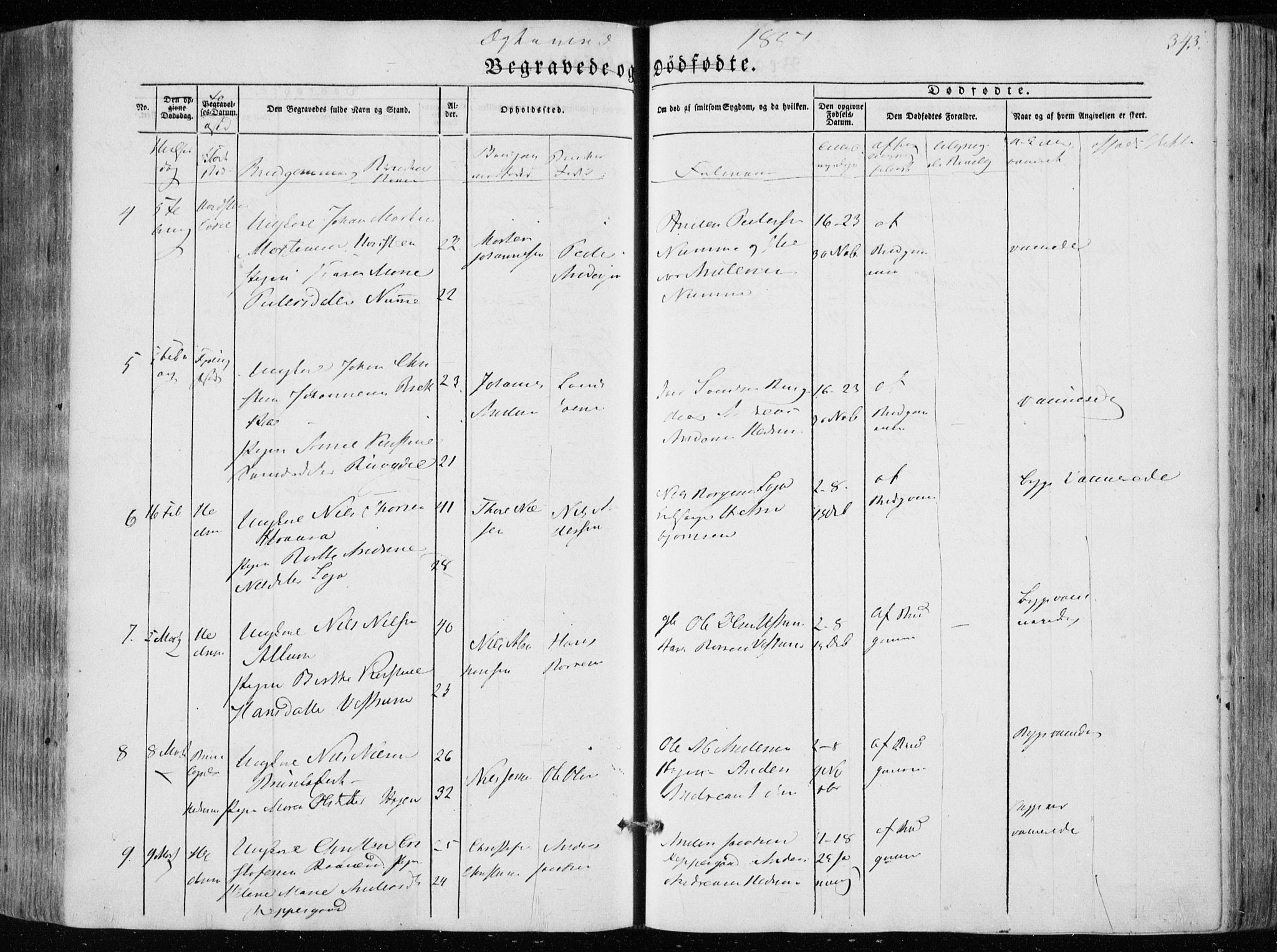 Hedrum kirkebøker, AV/SAKO-A-344/F/Fa/L0006: Parish register (official) no. I 6, 1849-1857, p. 343