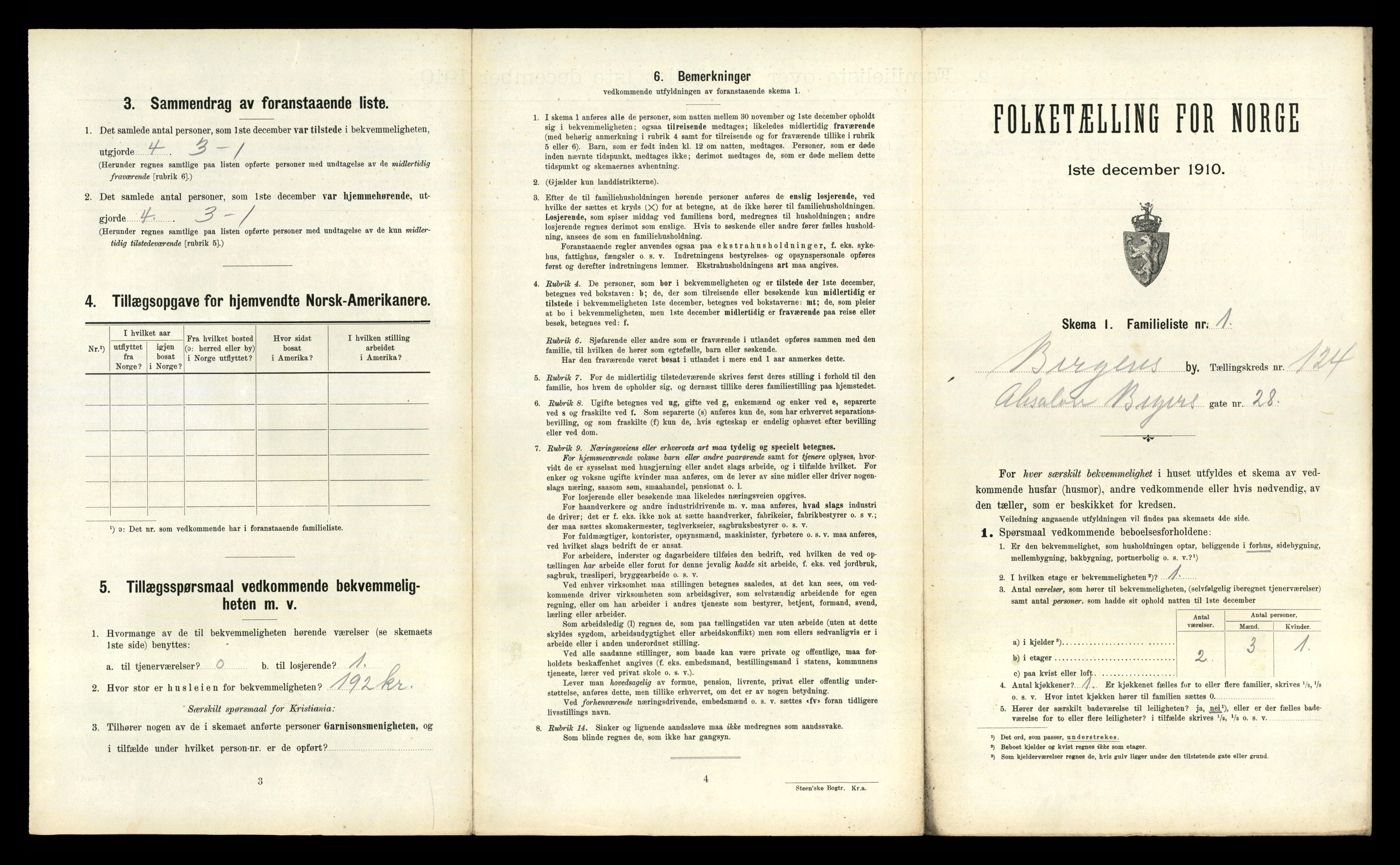 RA, 1910 census for Bergen, 1910, p. 42853