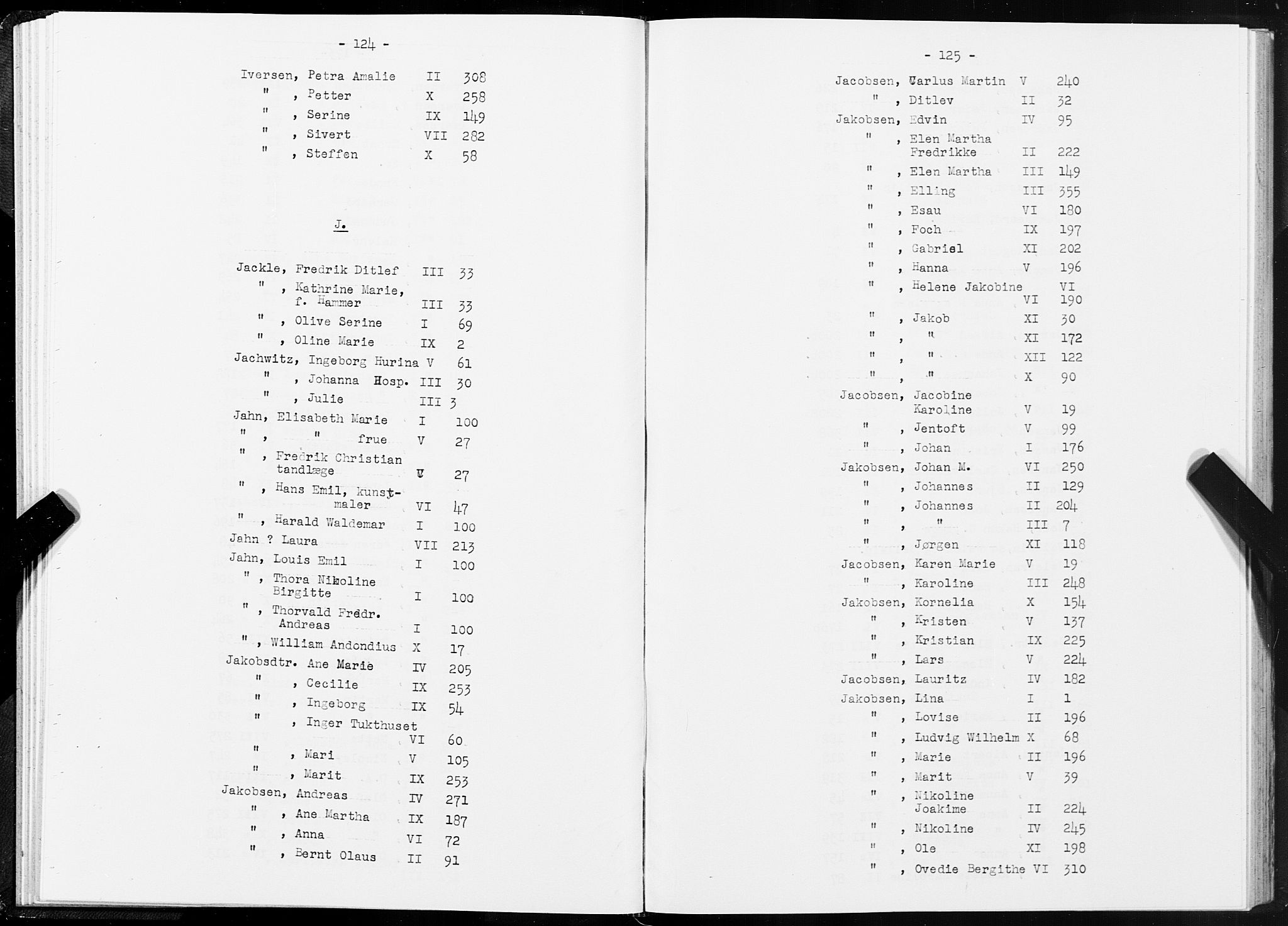 SAT, 1875 census for 1601 Trondheim, 1875, p. 124-125