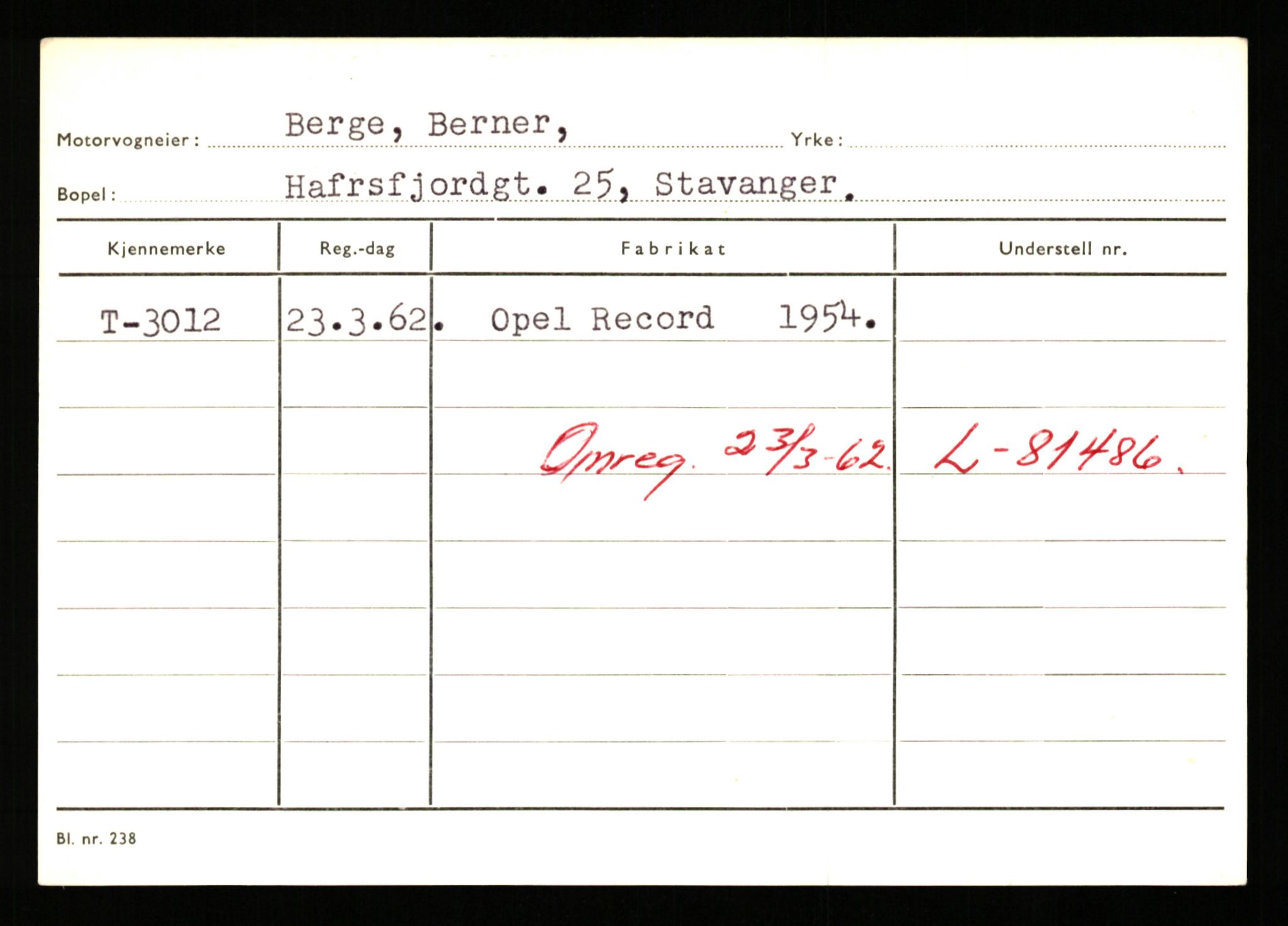 Stavanger trafikkstasjon, AV/SAST-A-101942/0/G/L0001: Registreringsnummer: 0 - 5782, 1930-1971, p. 1985