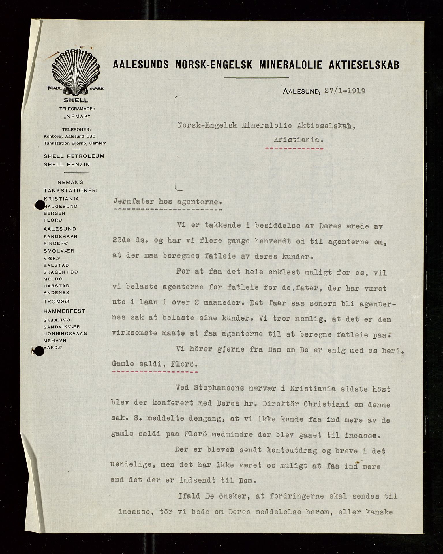 Pa 1521 - A/S Norske Shell, AV/SAST-A-101915/E/Ea/Eaa/L0007: Sjefskorrespondanse, 1919, p. 587