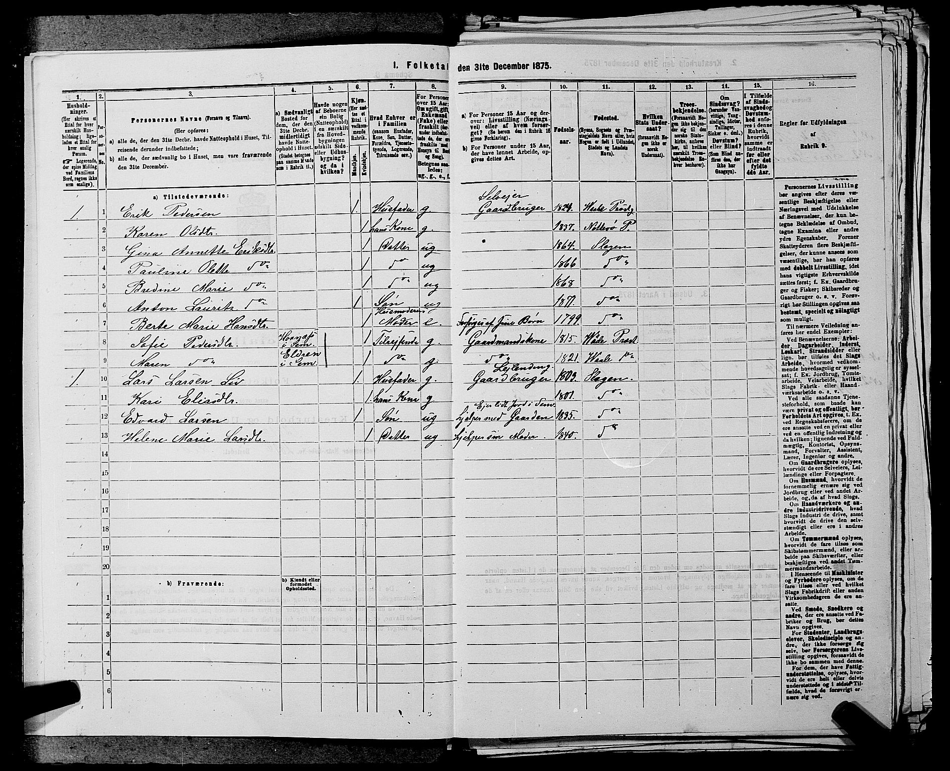 SAKO, 1875 census for 0721P Sem, 1875, p. 1164