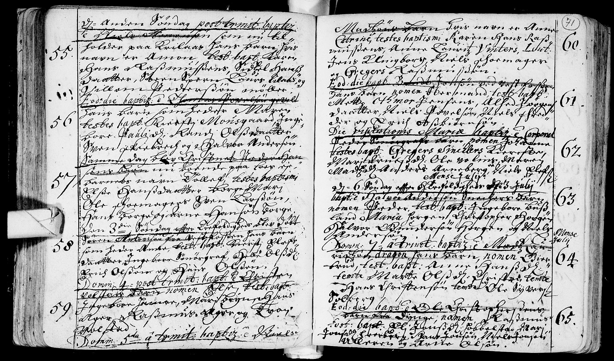 Eiker kirkebøker, AV/SAKO-A-4/F/Fa/L0002: Parish register (official) no. I 2, 1705-1724, p. 71