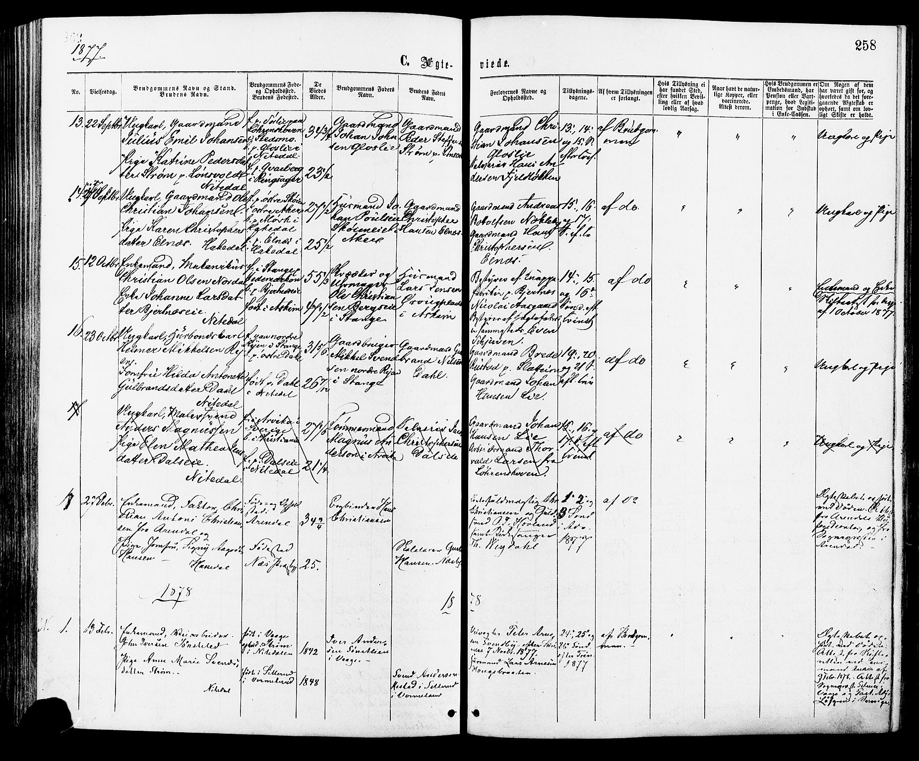 Nittedal prestekontor Kirkebøker, AV/SAO-A-10365a/F/Fa/L0006: Parish register (official) no. I 6, 1863-1878, p. 258