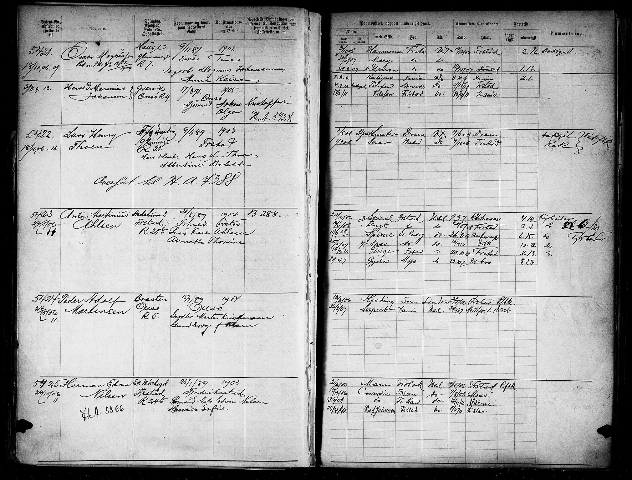 Fredrikstad mønstringskontor, AV/SAO-A-10569b/F/Fc/Fca/L0008: Annotasjonsrulle, 1898-1916, p. 303