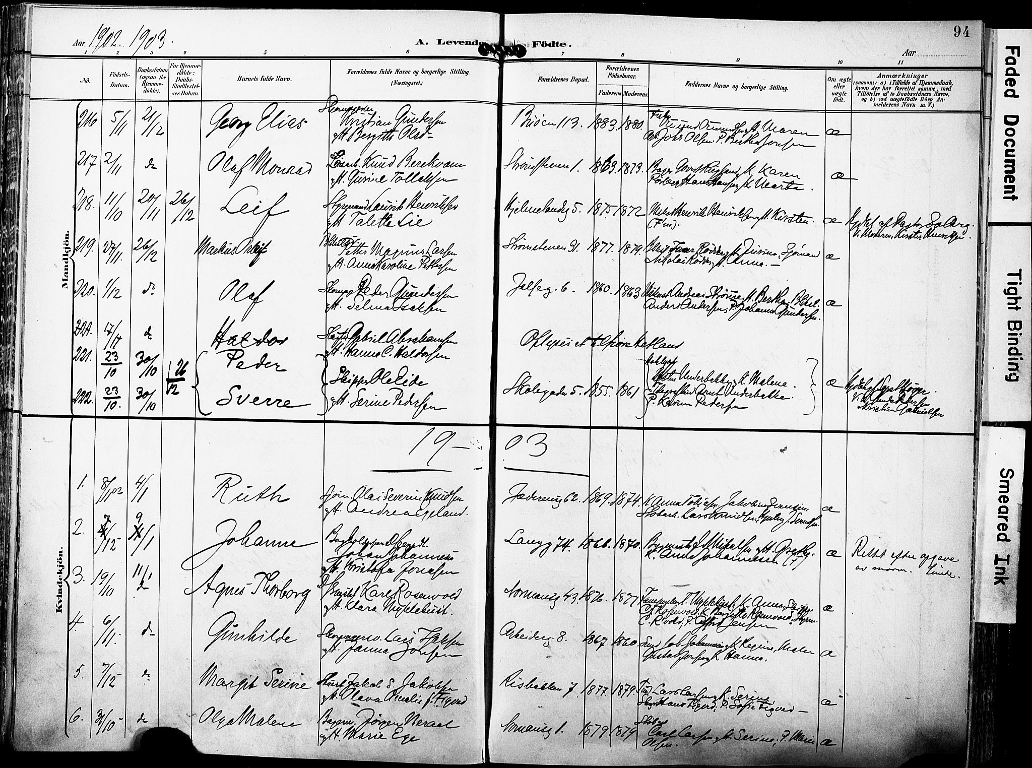 St. Johannes sokneprestkontor, AV/SAST-A-101814/001/30/30BA/L0007: Parish register (official) no. A 7, 1900-1910, p. 94