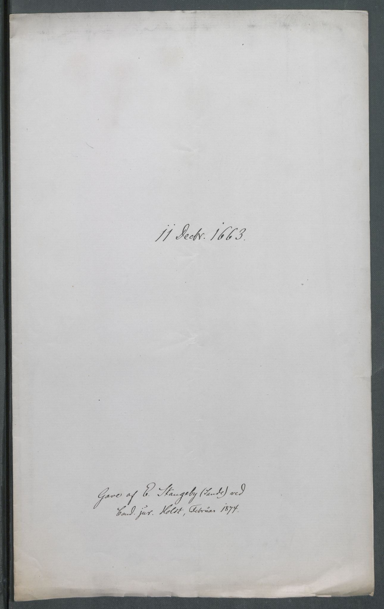 Riksarkivets diplomsamling, RA/EA-5965/F02/L0169: Dokumenter, 1661-1663, p. 236