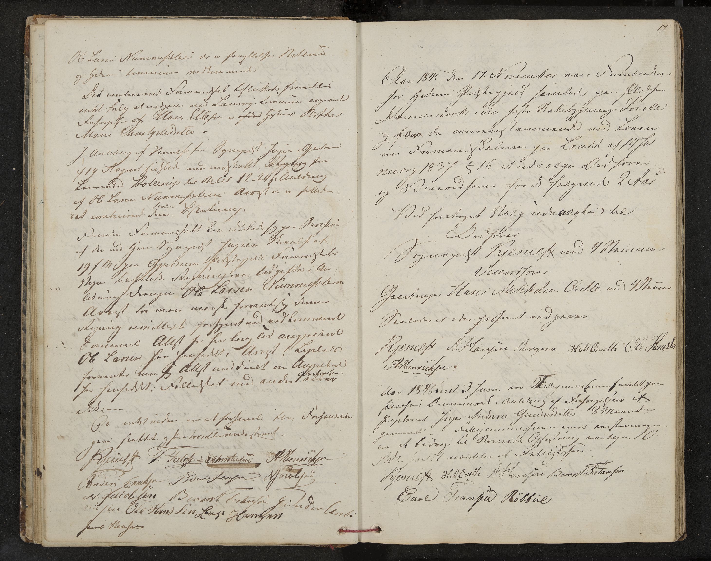 Hedrum formannskap og sentraladministrasjon, IKAK/0727021/A/Aa/L0001: Møtebok med register, 1837-1853, p. 17