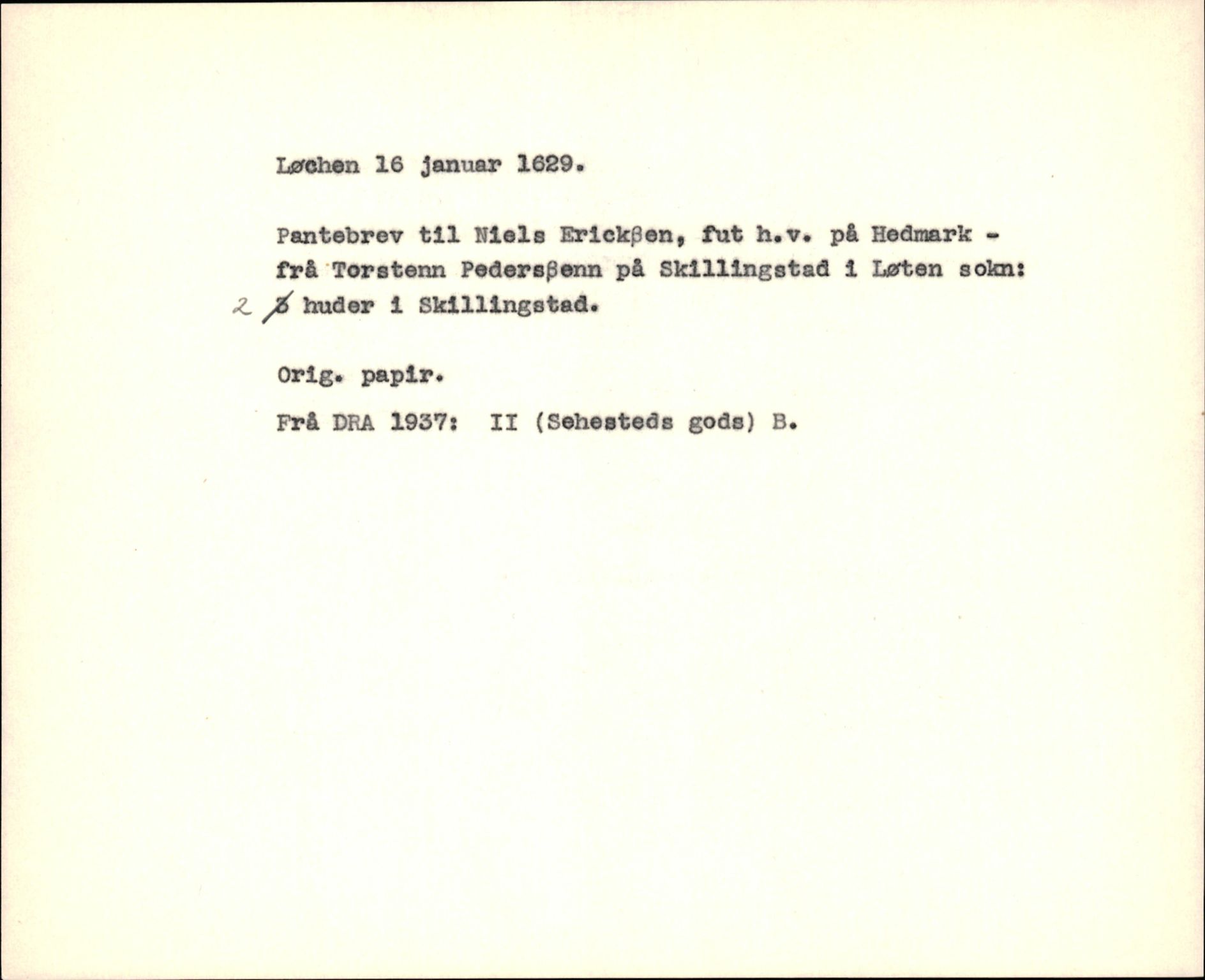 Riksarkivets diplomsamling, AV/RA-EA-5965/F35/F35f/L0001: Regestsedler: Diplomer fra DRA 1937 og 1996, p. 597