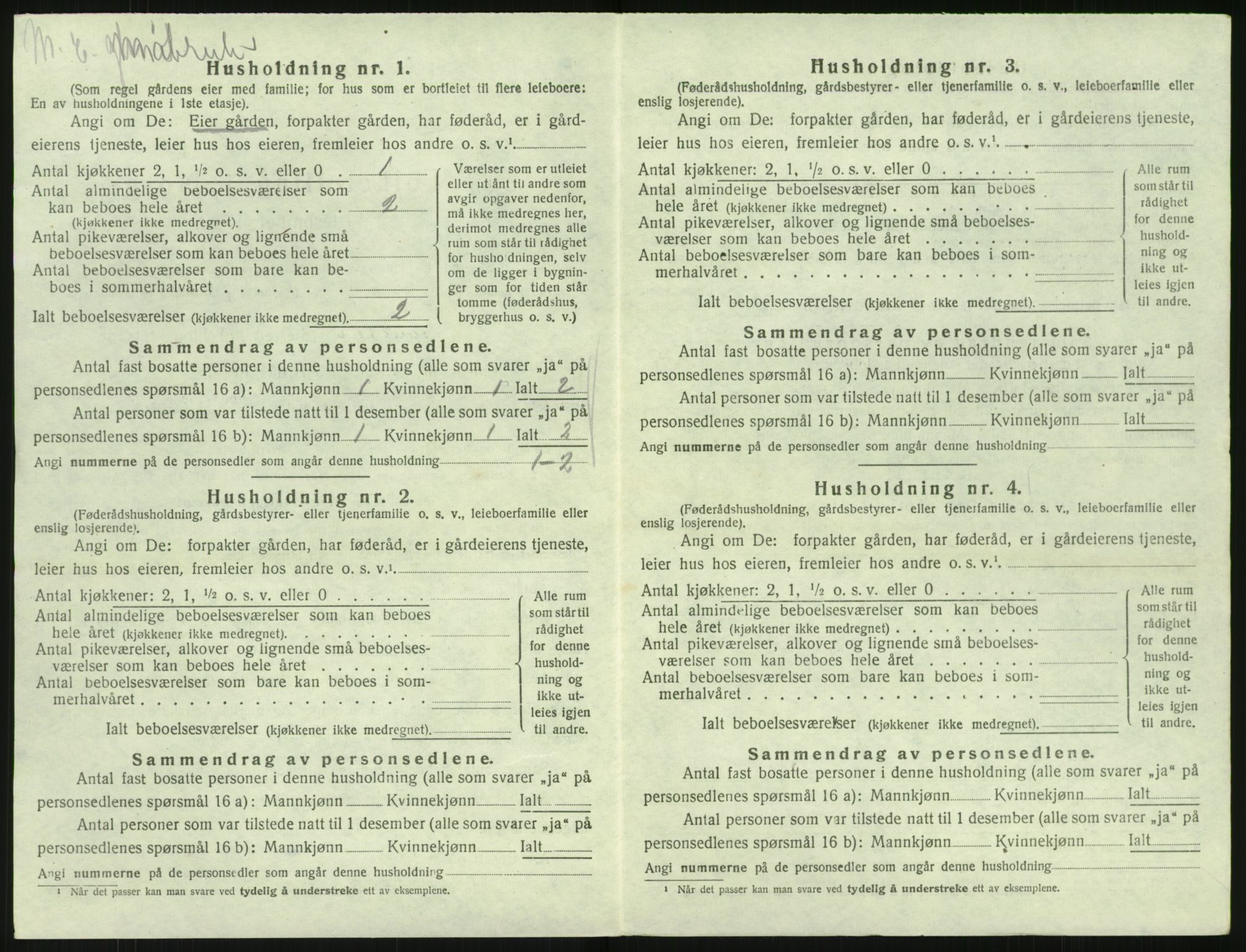 SAK, 1920 census for Søndeled, 1920, p. 1080