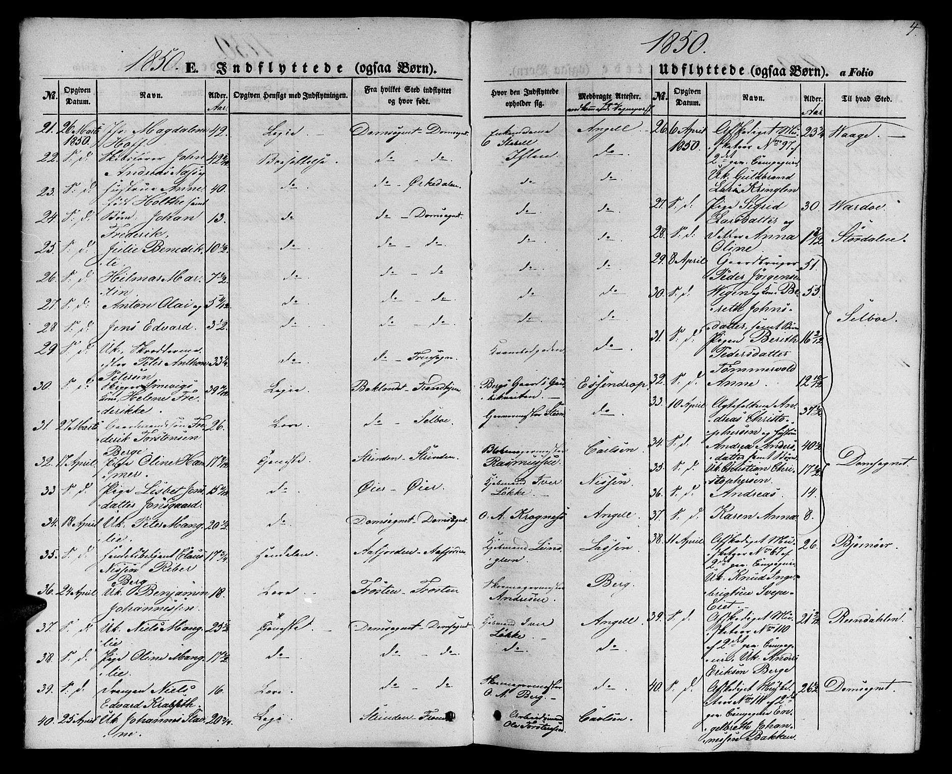 Ministerialprotokoller, klokkerbøker og fødselsregistre - Sør-Trøndelag, SAT/A-1456/602/L0113: Parish register (official) no. 602A11, 1849-1861, p. 4