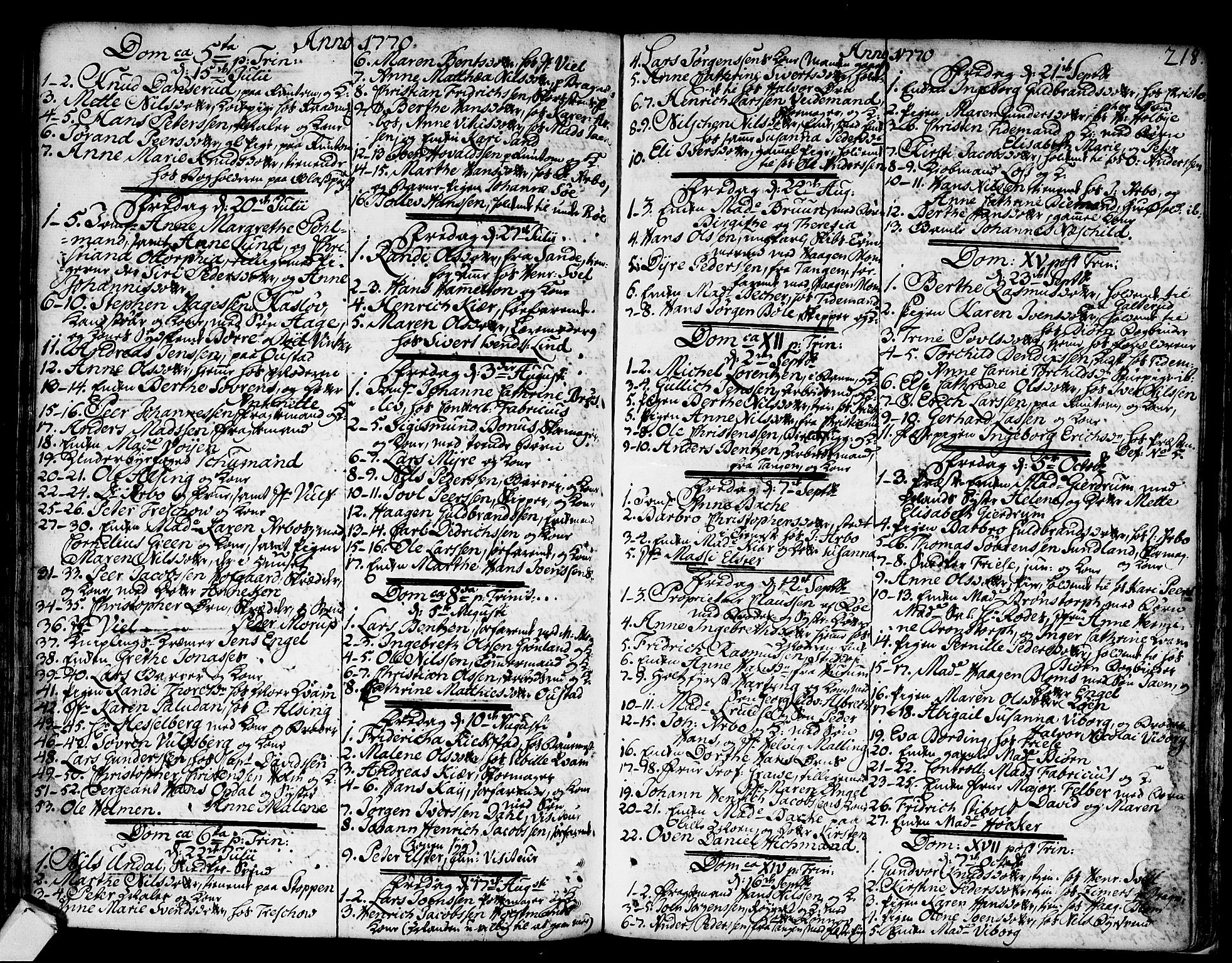 Strømsø kirkebøker, AV/SAKO-A-246/F/Fa/L0008: Parish register (official) no. I 8, 1748-1774, p. 218