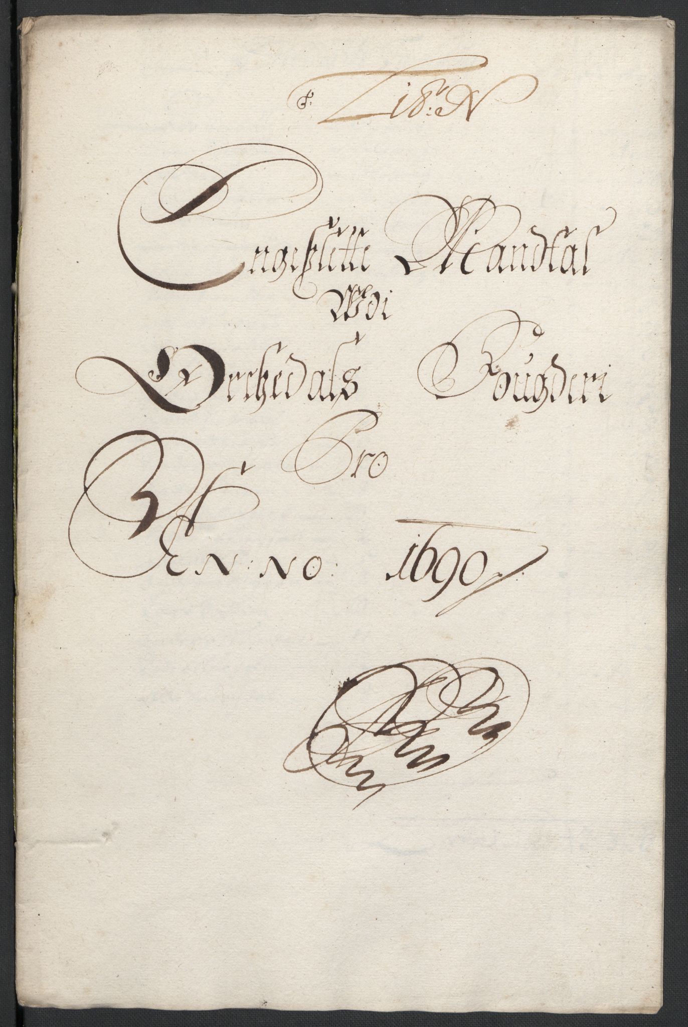 Rentekammeret inntil 1814, Reviderte regnskaper, Fogderegnskap, RA/EA-4092/R58/L3936: Fogderegnskap Orkdal, 1689-1690, p. 407