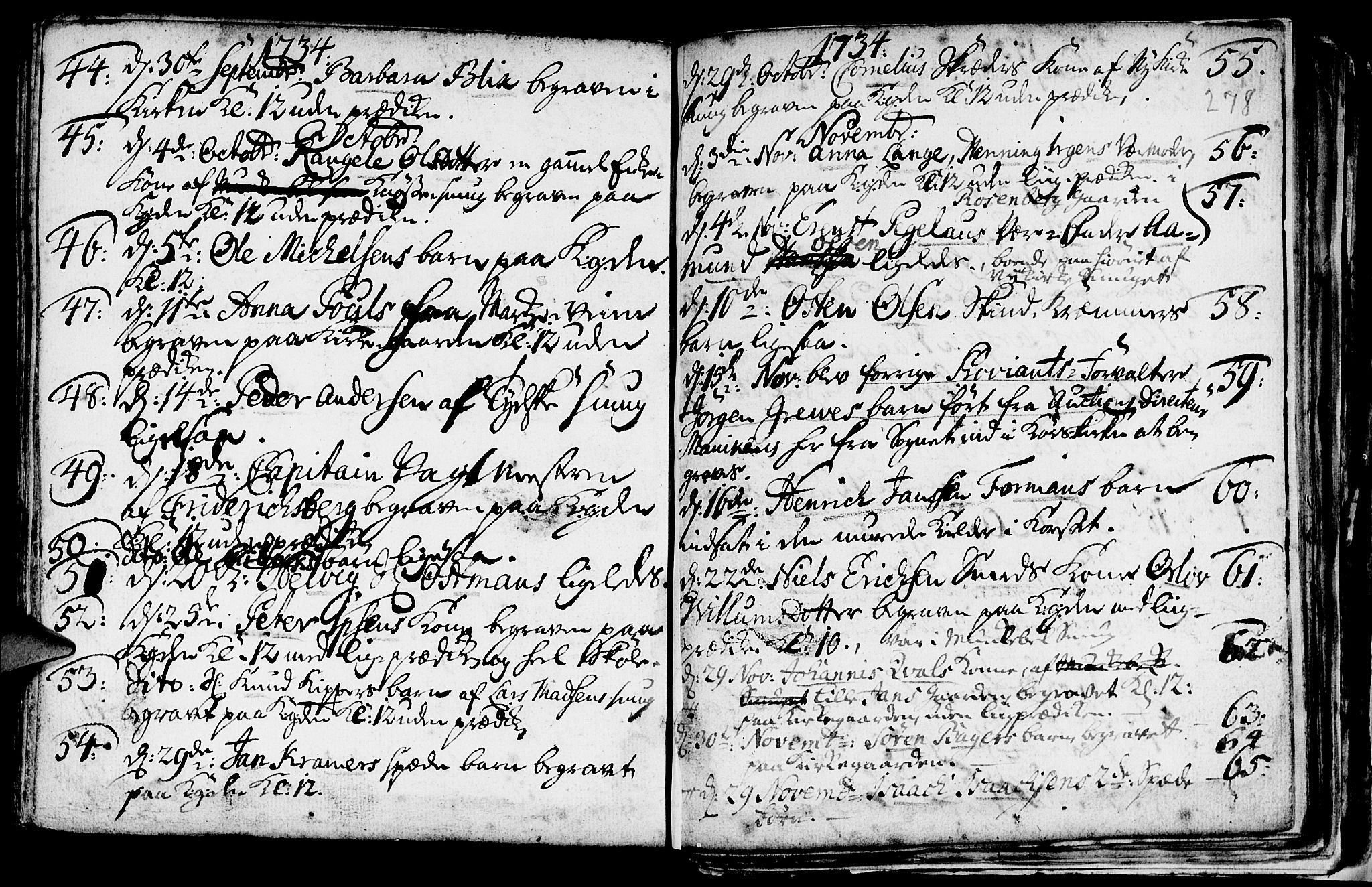 Nykirken Sokneprestembete, AV/SAB-A-77101/H/Haa/L0009: Parish register (official) no. A 9, 1689-1759, p. 278