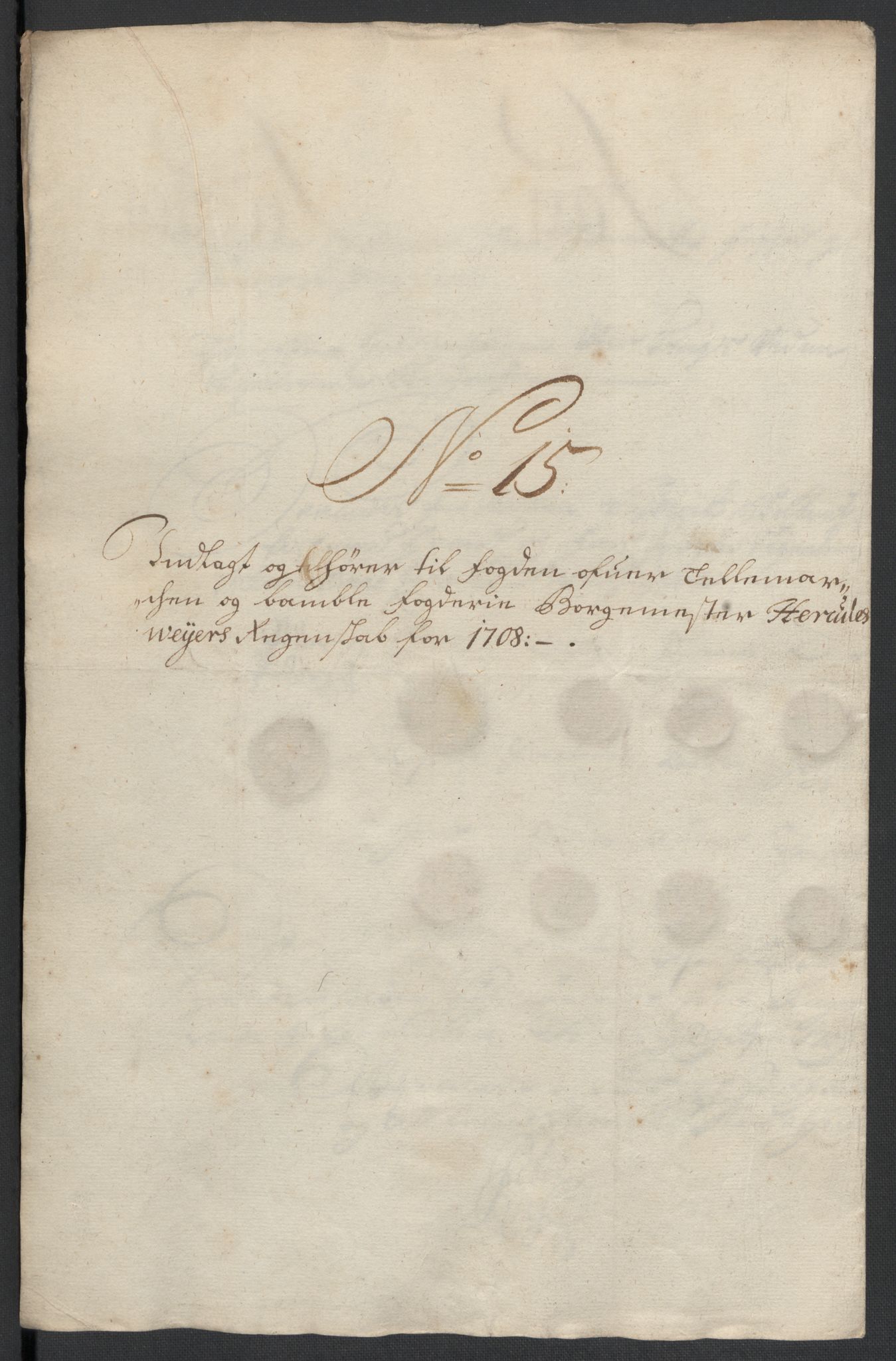 Rentekammeret inntil 1814, Reviderte regnskaper, Fogderegnskap, AV/RA-EA-4092/R36/L2118: Fogderegnskap Øvre og Nedre Telemark og Bamble, 1708-1709, p. 121