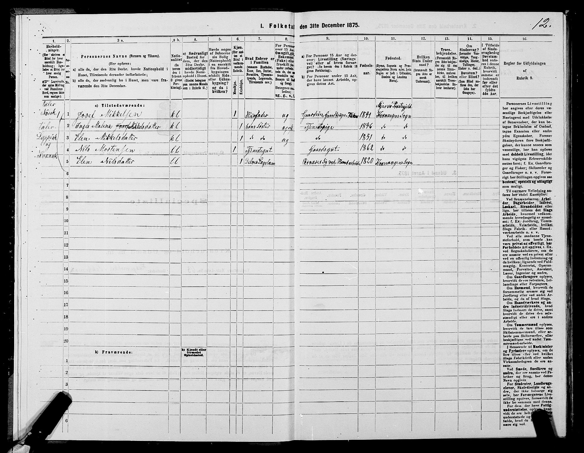 SATØ, 1875 census for 1941P Skjervøy, 1875, p. 2012