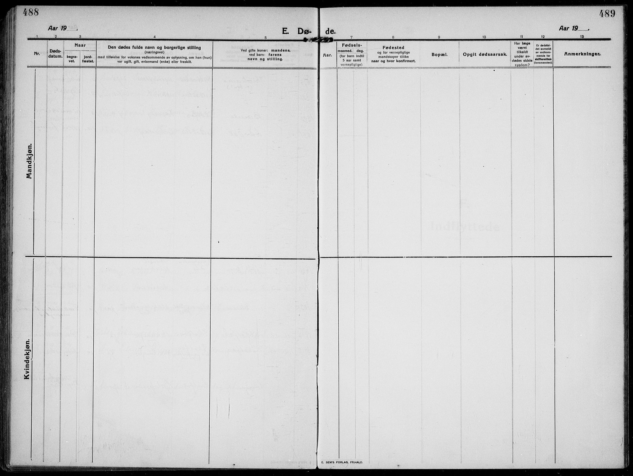 Solum kirkebøker, AV/SAKO-A-306/F/Fb/L0004: Parish register (official) no. II 4, 1913-1924, p. 488-489