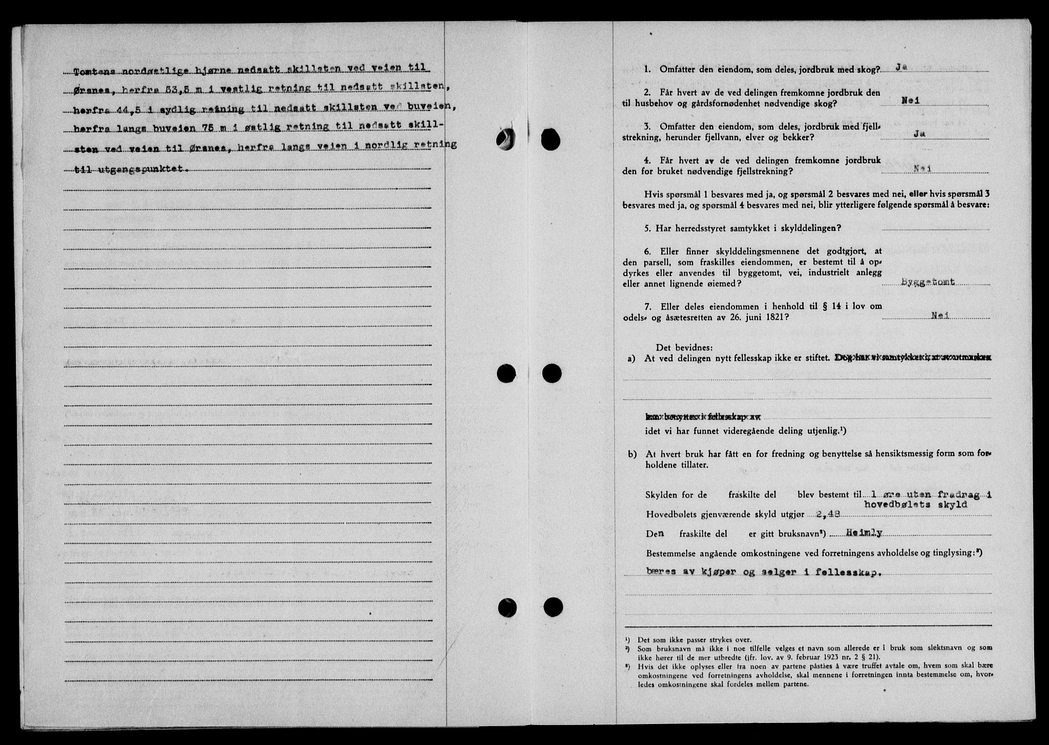 Lofoten sorenskriveri, AV/SAT-A-0017/1/2/2C/L0012a: Mortgage book no. 12a, 1943-1944, Diary no: : 809/1944