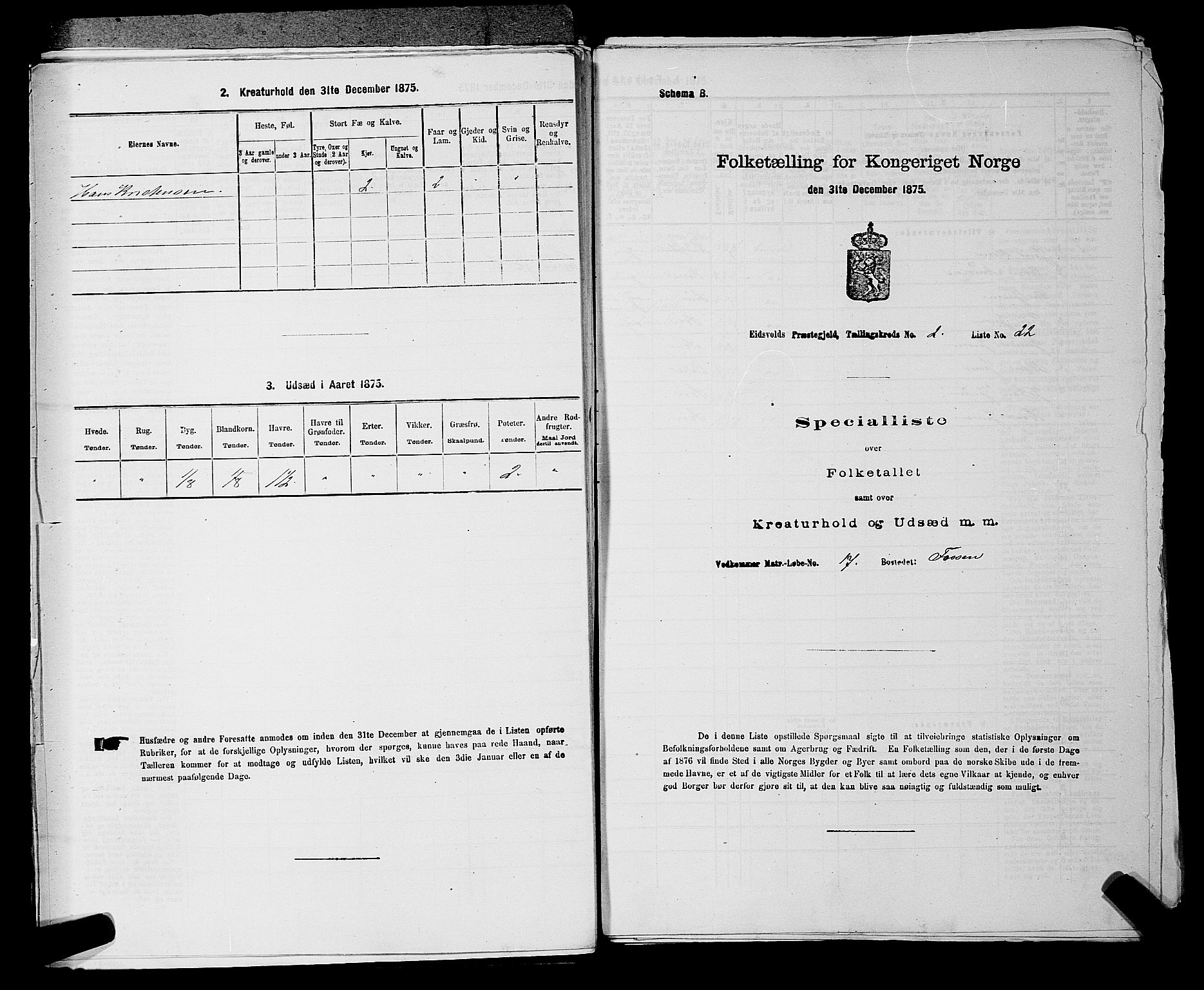 RA, 1875 census for 0237P Eidsvoll, 1875, p. 214