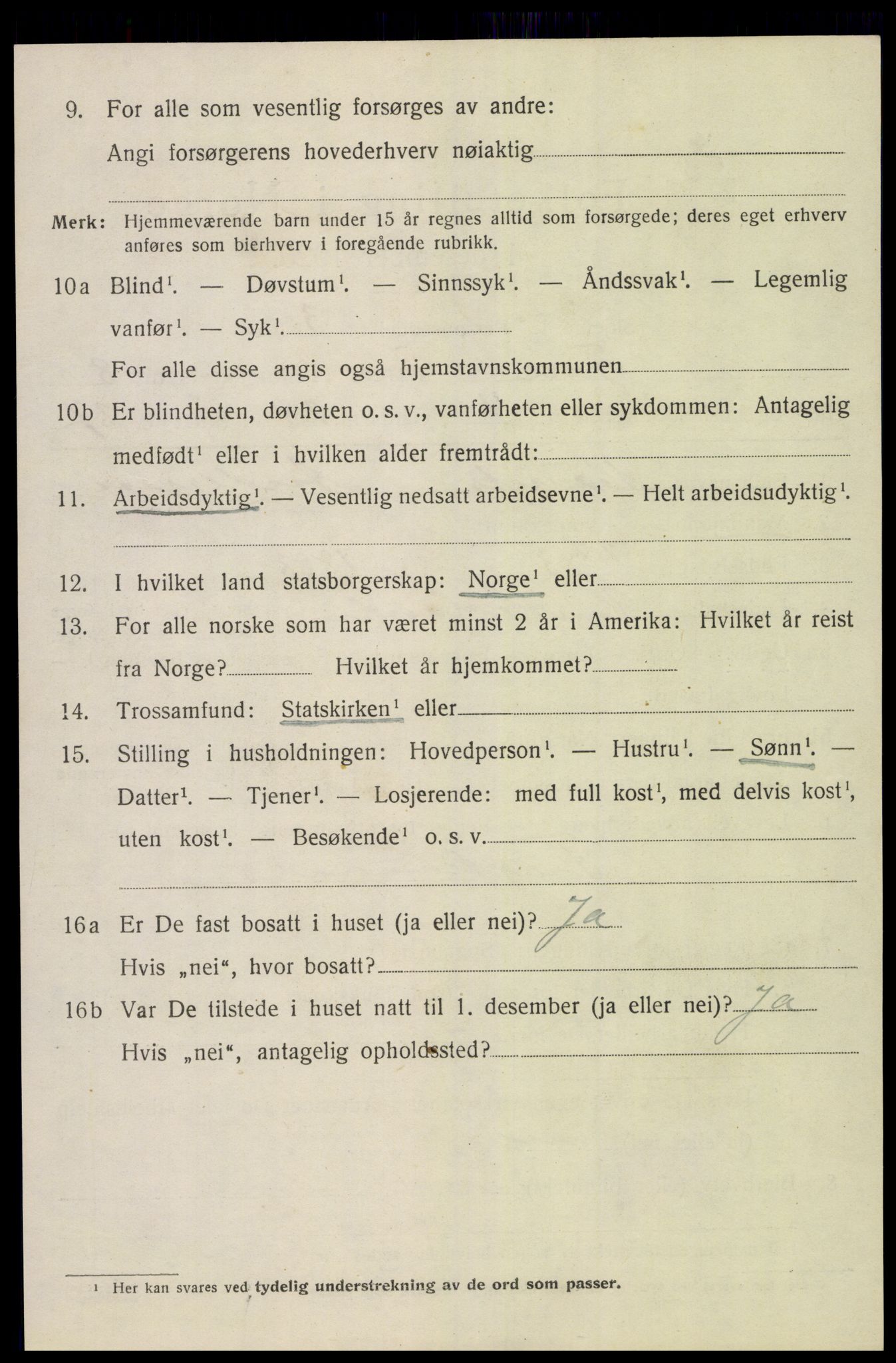 SAK, 1920 census for Fjære, 1920, p. 10782