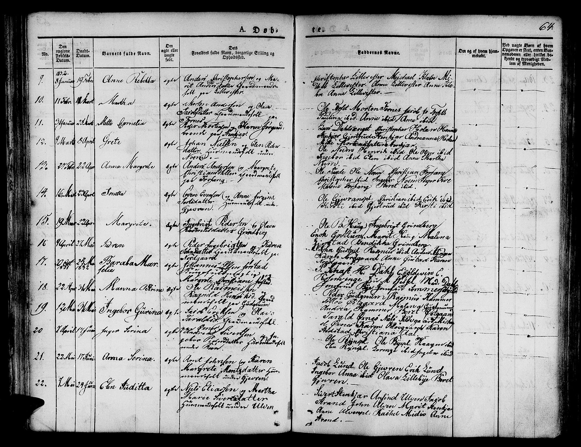 Ministerialprotokoller, klokkerbøker og fødselsregistre - Nord-Trøndelag, AV/SAT-A-1458/746/L0445: Parish register (official) no. 746A04, 1826-1846, p. 64