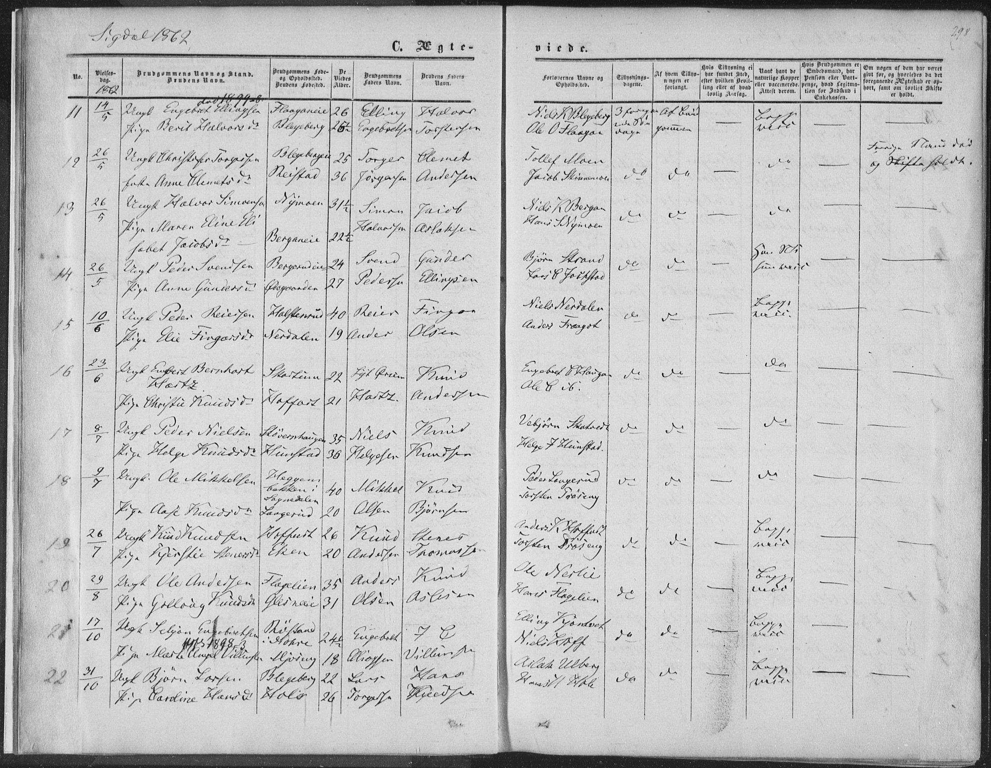 Sigdal kirkebøker, AV/SAKO-A-245/F/Fa/L0009b: Parish register (official) no. I 9B, 1860-1871, p. 298