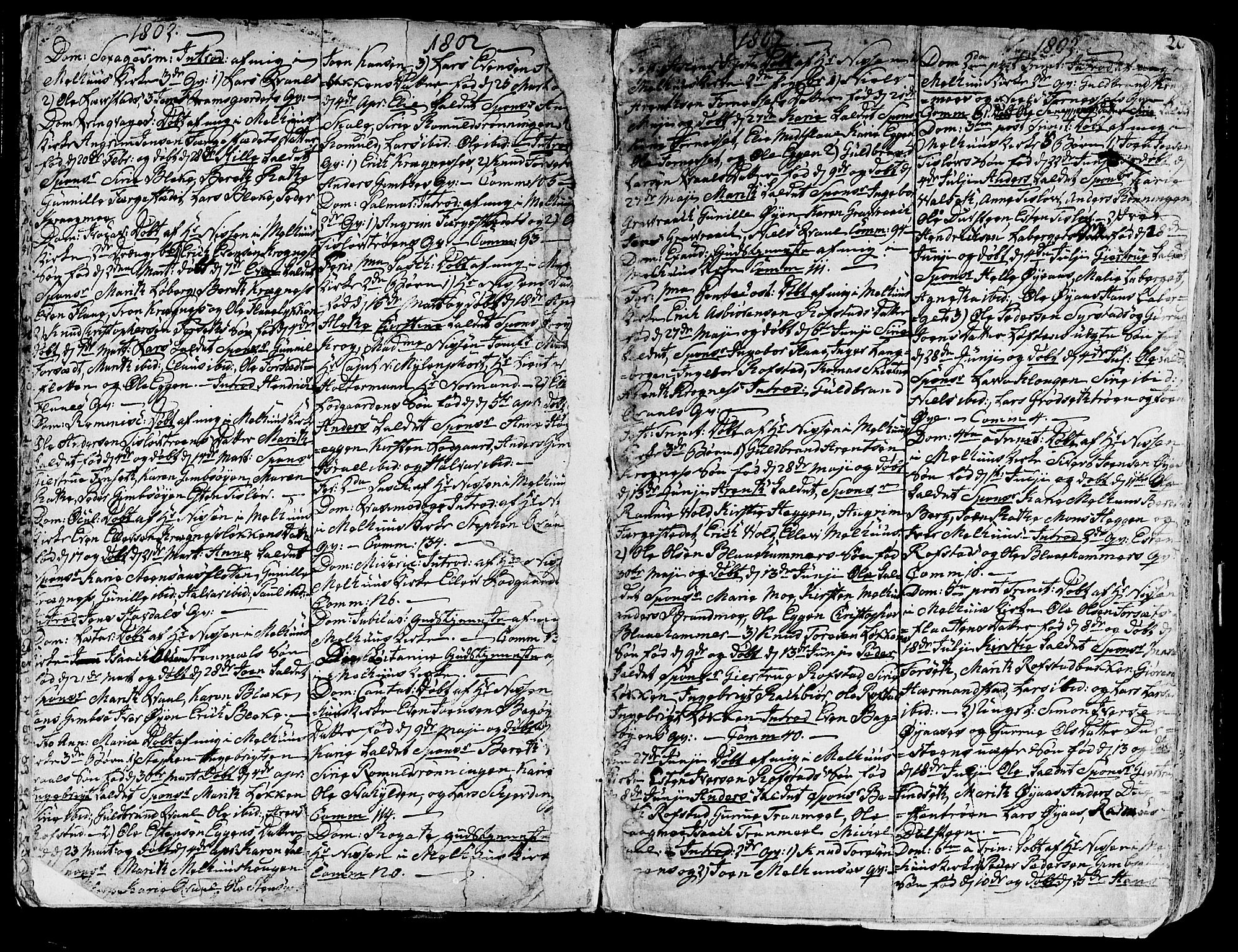 Ministerialprotokoller, klokkerbøker og fødselsregistre - Sør-Trøndelag, SAT/A-1456/691/L1061: Parish register (official) no. 691A02 /1, 1768-1815, p. 20