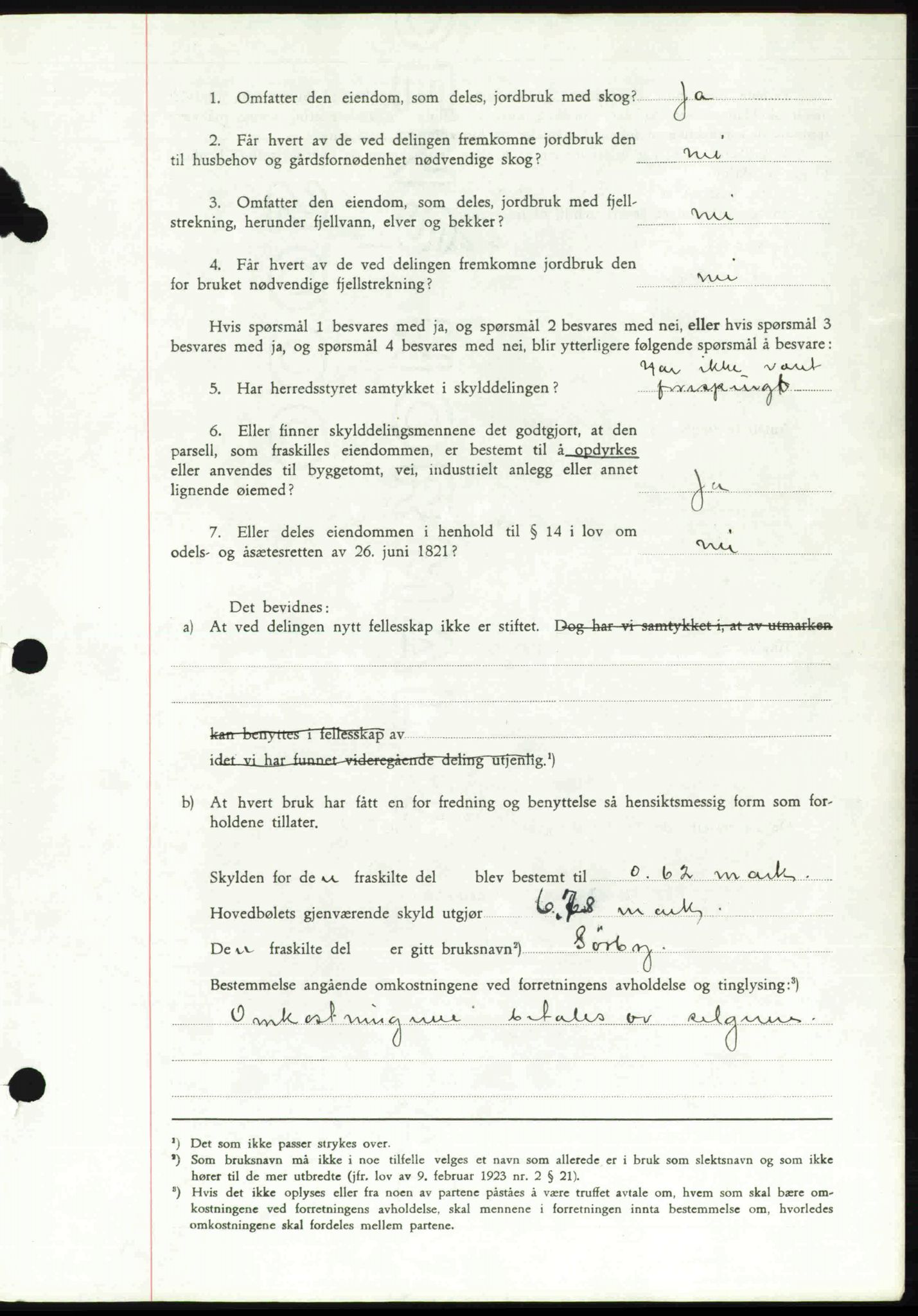 Toten tingrett, SAH/TING-006/H/Hb/Hbc/L0003: Mortgage book no. Hbc-03, 1937-1938, Diary no: : 2617/1937