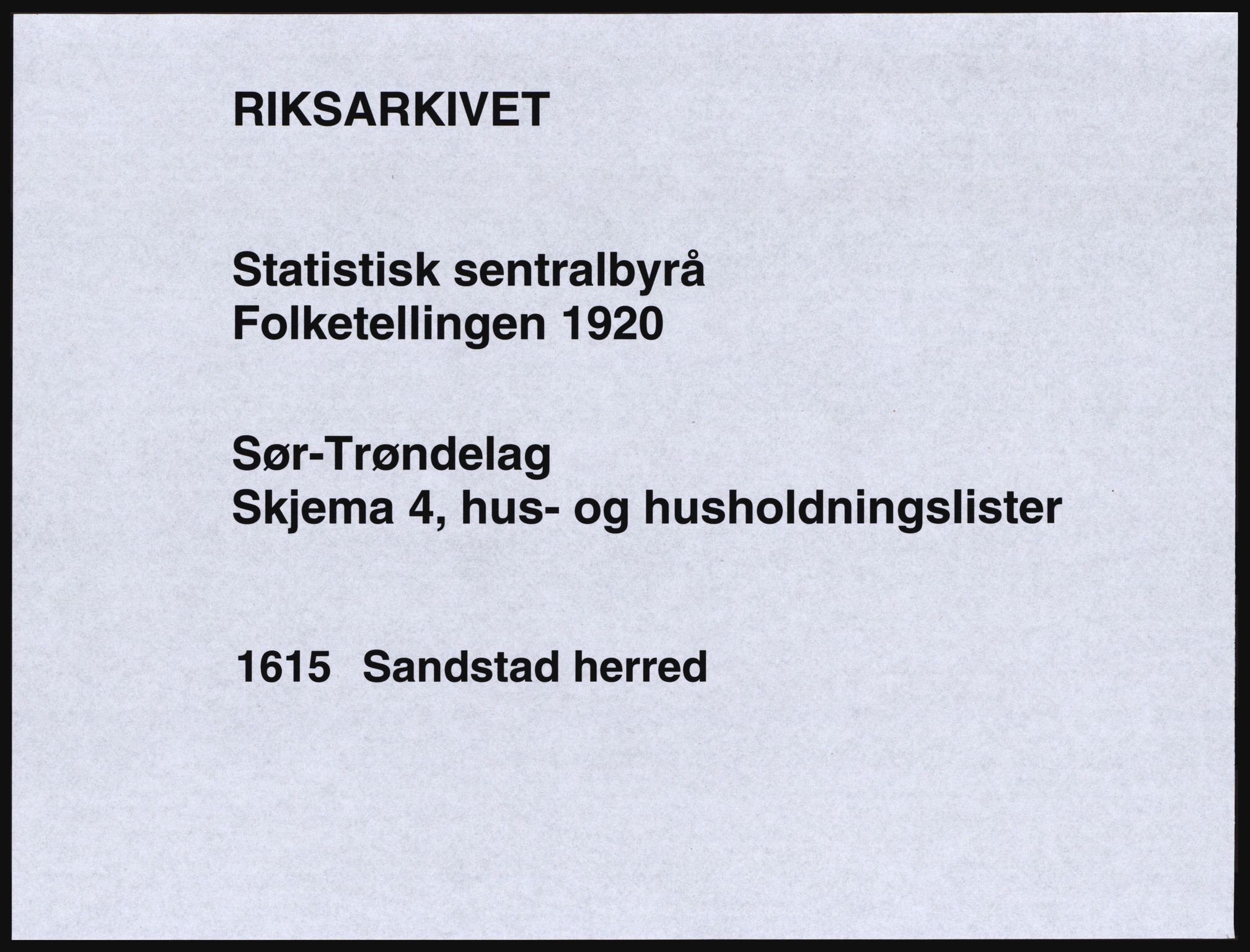 SAT, 1920 census for Sandstad, 1920, p. 21