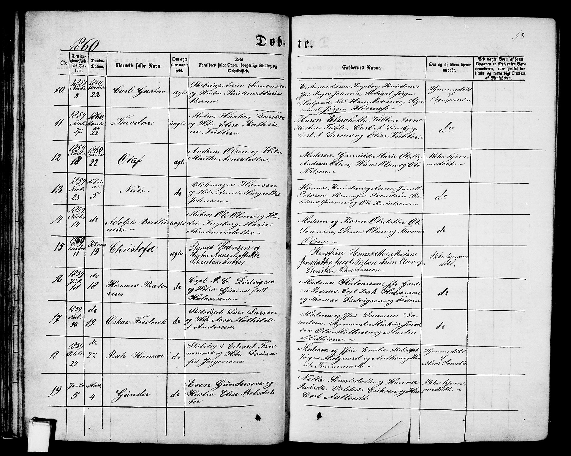Porsgrunn kirkebøker , SAKO/A-104/G/Gb/L0004: Parish register (copy) no. II 4, 1853-1882, p. 58